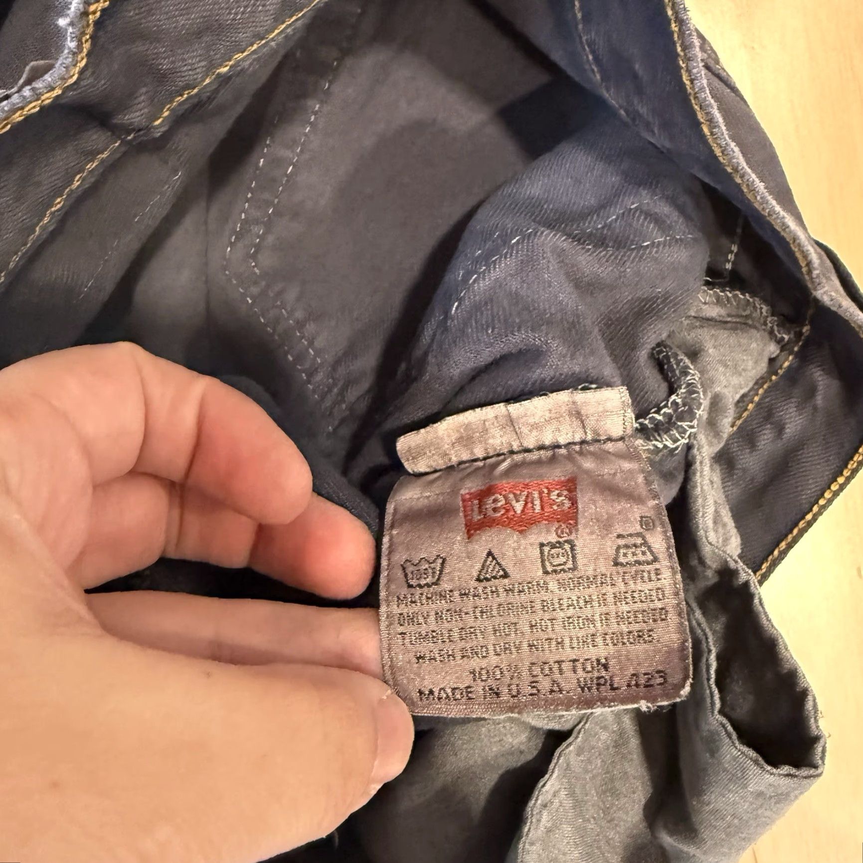 Levi's VINTAGE Levi's 501 Jeans 30 Purple Straight Leg 90s Denim Workwear Non Selvedge Mens Jeans 501 Series Cowboy Southwestern USA Western 90s Size US 30 / EU 46 - 6 Thumbnail