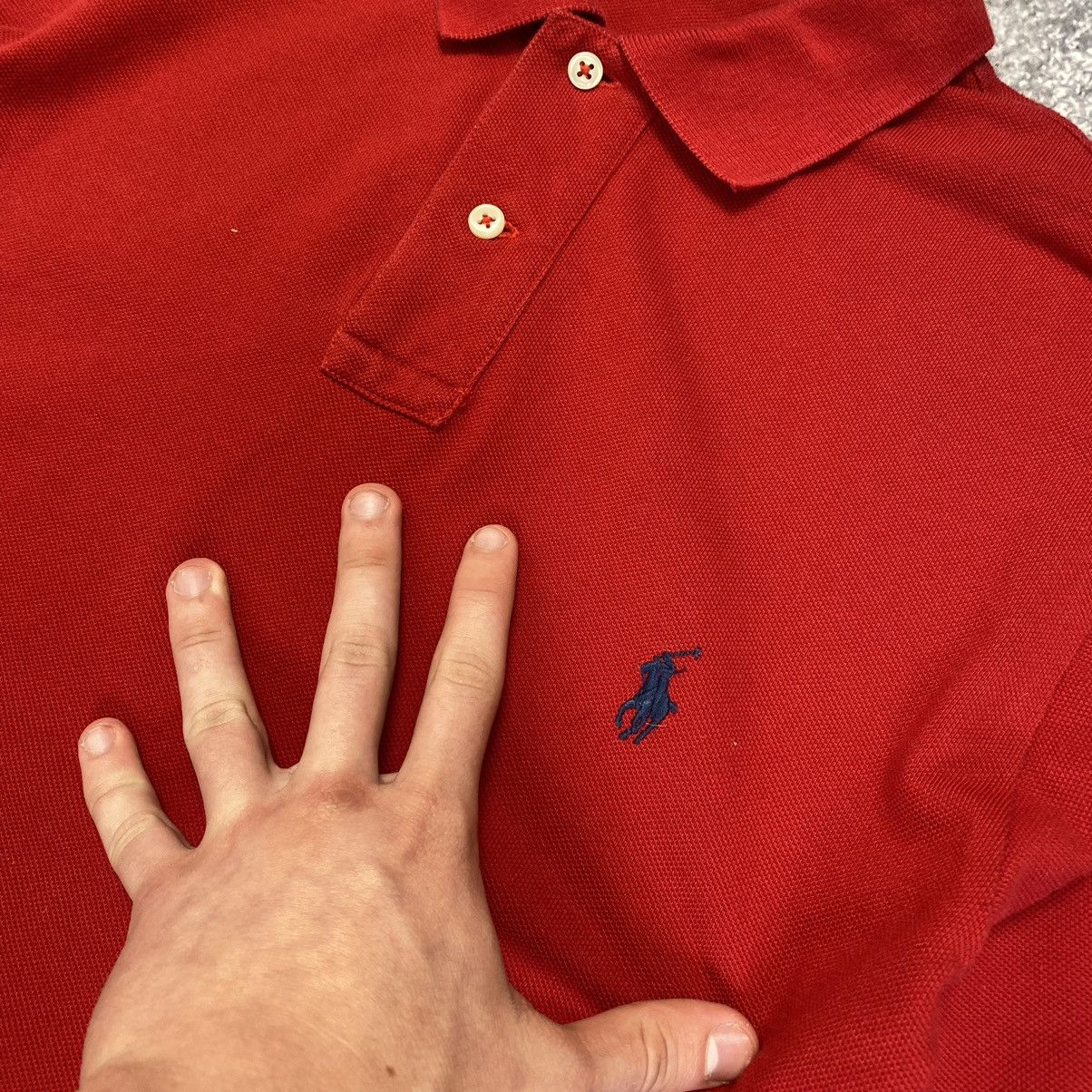 Polo Ralph Lauren Vintage Polo Ralph Lauren Small Basic logo Red Longsleeve Size US L / EU 52-54 / 3 - 3 Thumbnail