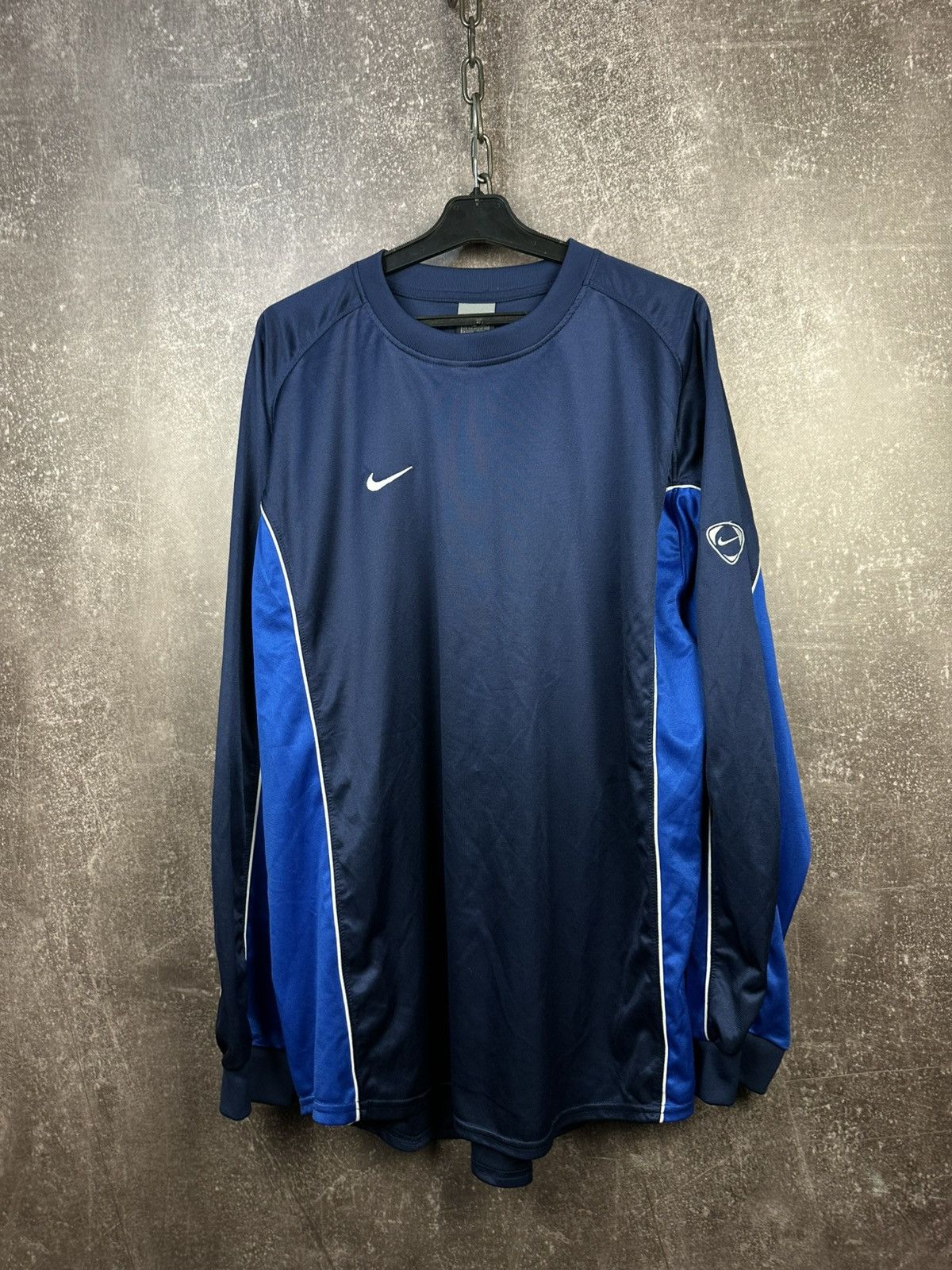 Nike Vintage Nike Longsleeve Jersey Shirt Soccer Swoosh 90s Size US XXL / EU 58 / 5 - 1 Thumbnail