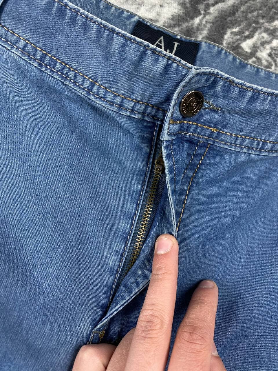 Armani Vintage Armani Jeans Denim Jeans Big Logo Men Size 38 Blue Size US 38 / EU 54 - 9 Thumbnail