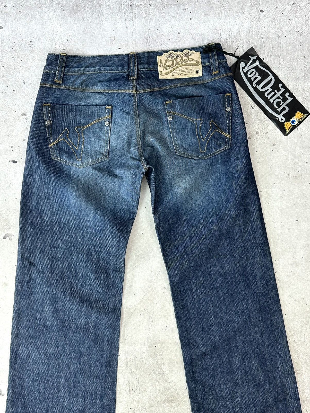 Von Dutch NEW Von Dutch Navy Washed Cotton Women’s Denim Pants Size 28" / US 6 / IT 42 - 10 Thumbnail