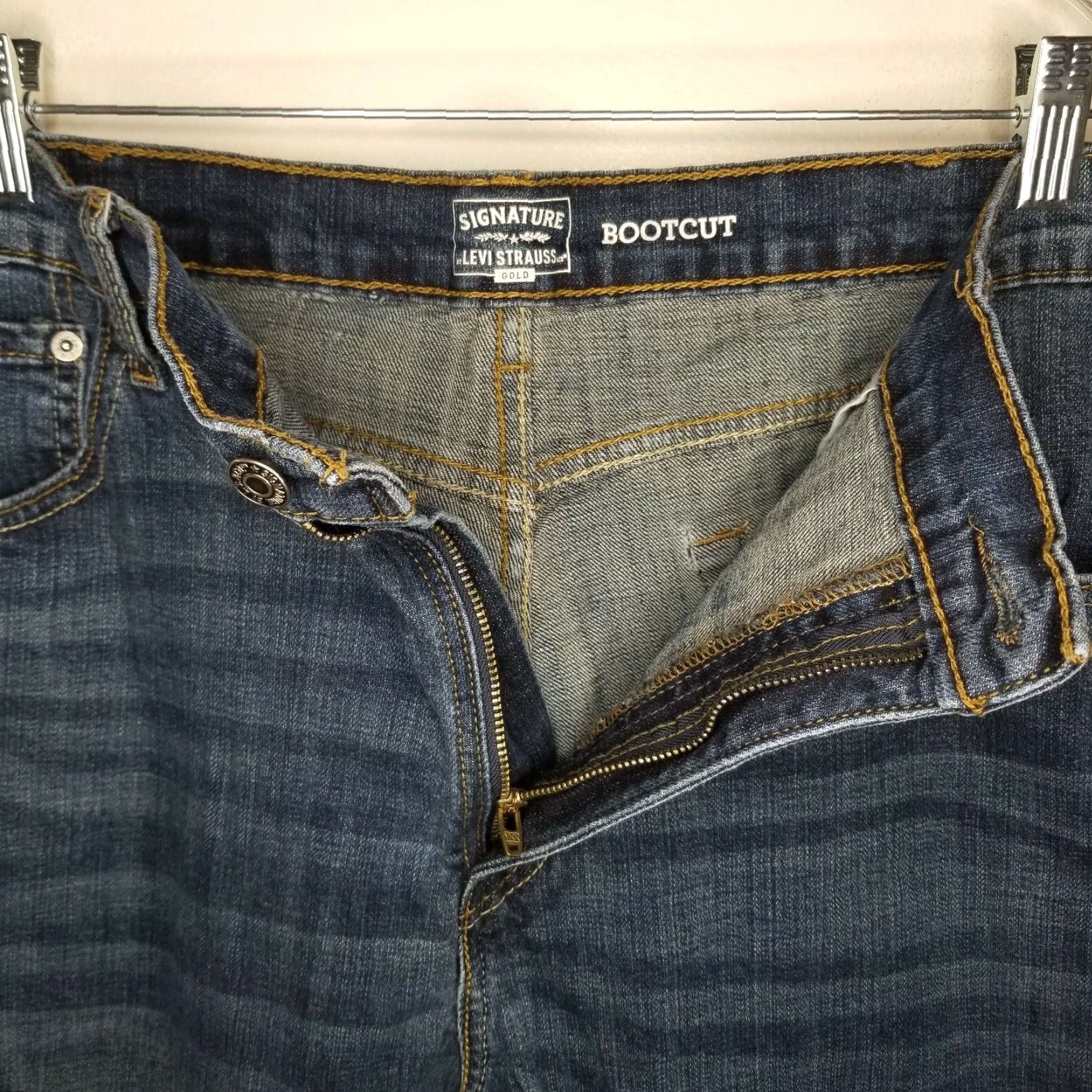 Levi's Levis Bootcut Jeans Mens Blue Size 40x32 Boot Cut Regular Fit Size US 40 / EU 56 - 3 Thumbnail