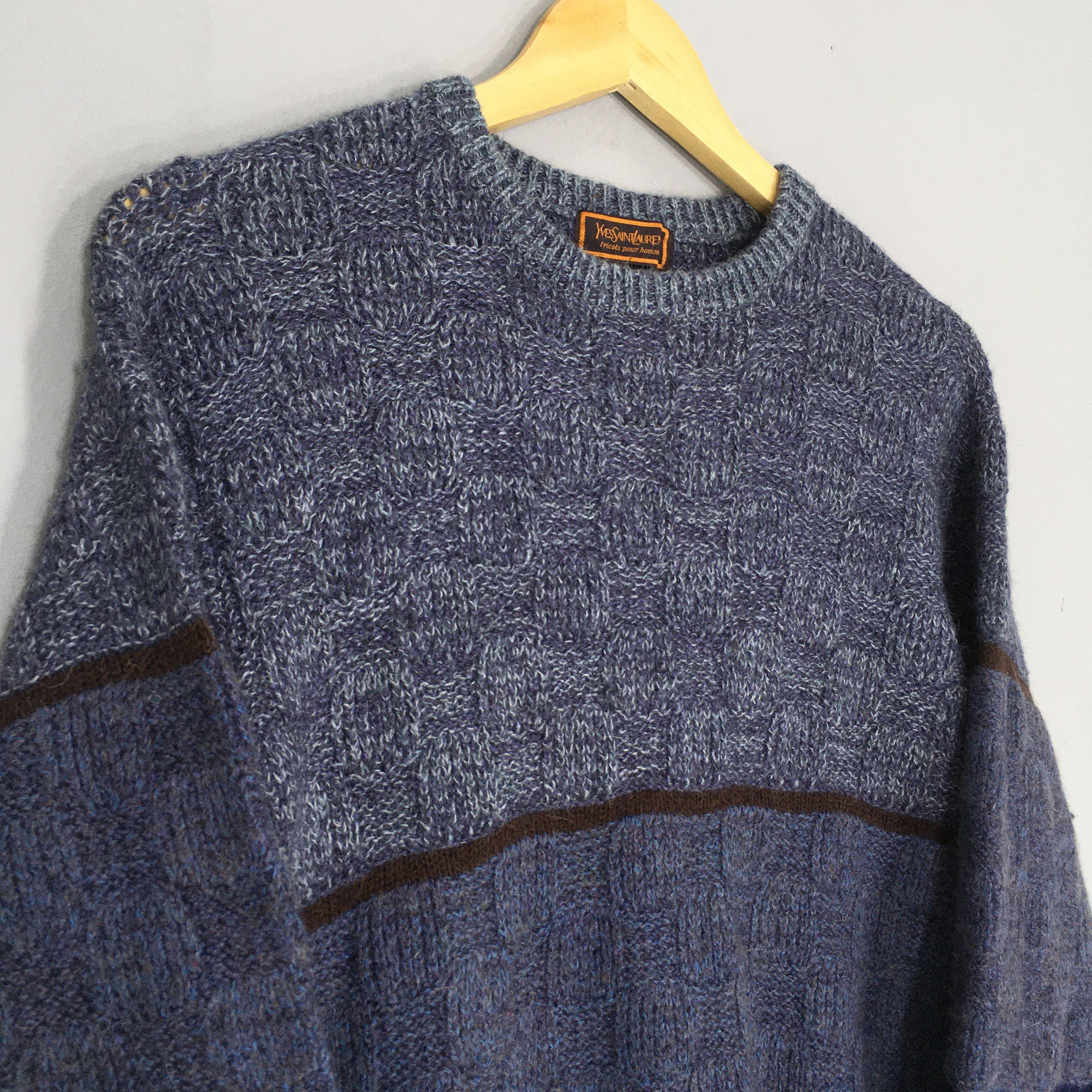 Vintage × Yves Saint Laurent Vintage Yves Saint Laurent Wool Sweater Medium Size US M / EU 48-50 / 2 - 3 Thumbnail