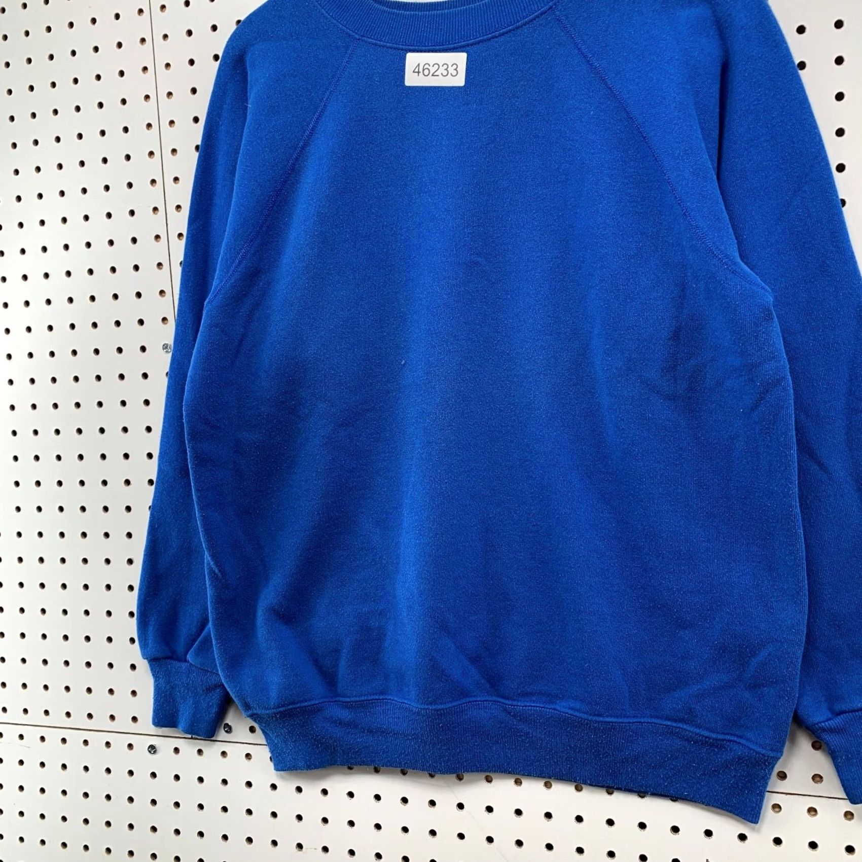 Hanes VINTAGE Hanes Sweatshirt Large Royal Blue Raglan Long Sleeve Fleece USA Mens 80s Size US L / EU 52-54 / 3 - 3 Thumbnail