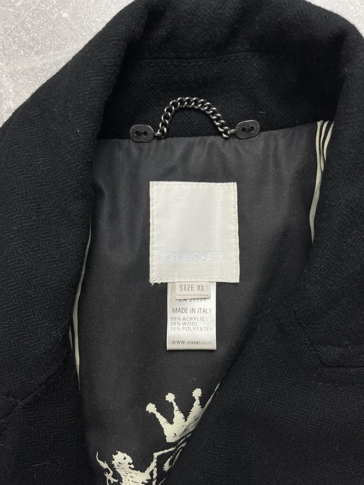 Diesel Diesel Avant Garde Double Breasted Wool Peacoat Black Size S / US 4 / IT 40 - 12 Thumbnail
