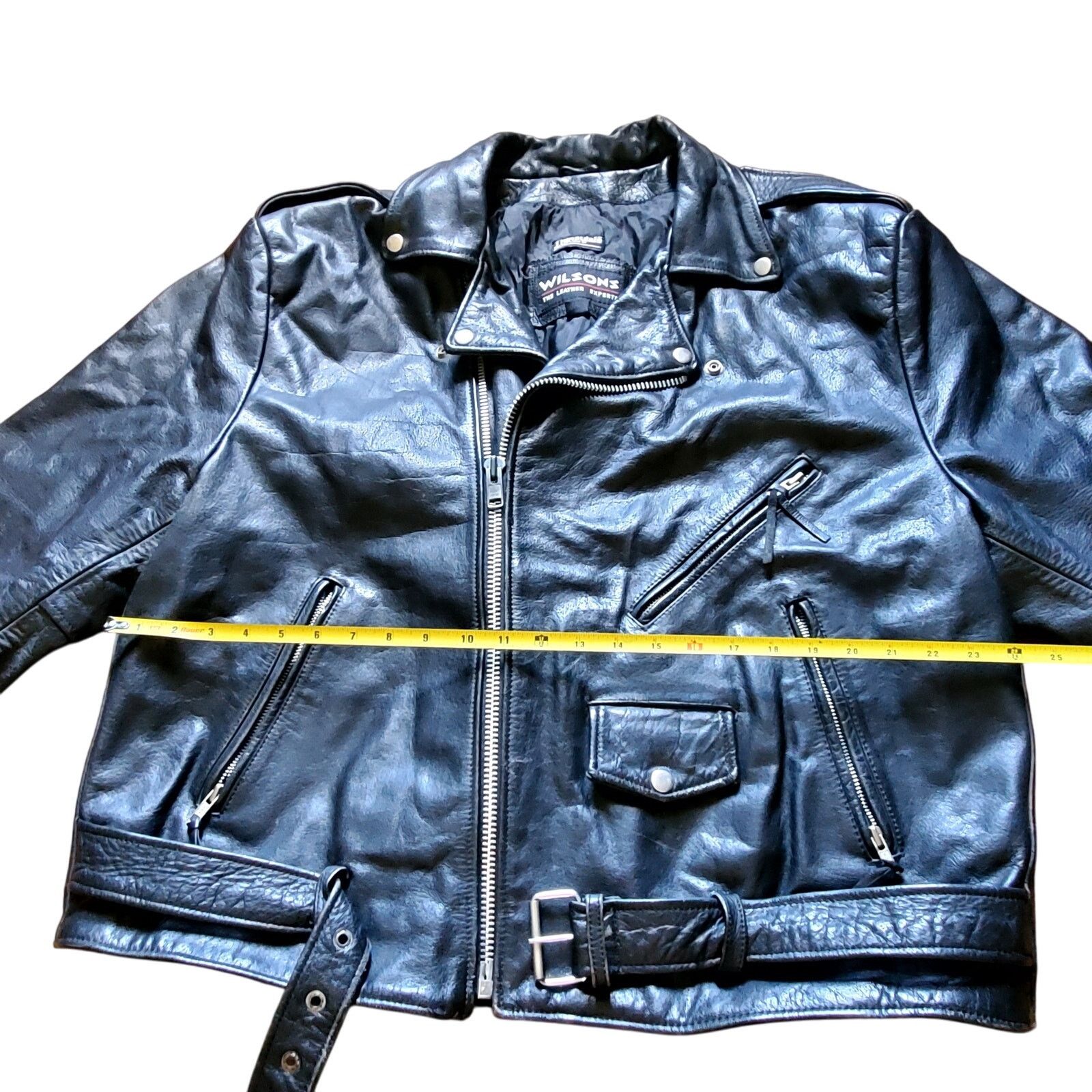 Wilson Wilson 100% Leather Jacket Men Black Lined Full Zip XXL Size US XXL / EU 58 / 5 - 5 Thumbnail