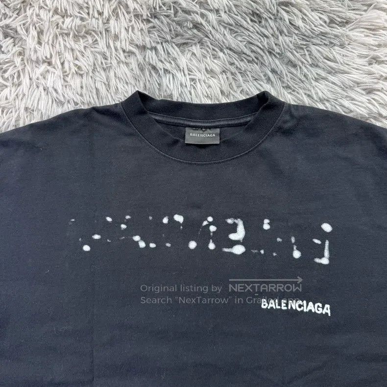 Balenciaga Balenciaga Blurred Text Short Sleeve T-Shirt Size US S / EU 44-46 / 1 - 3 Thumbnail