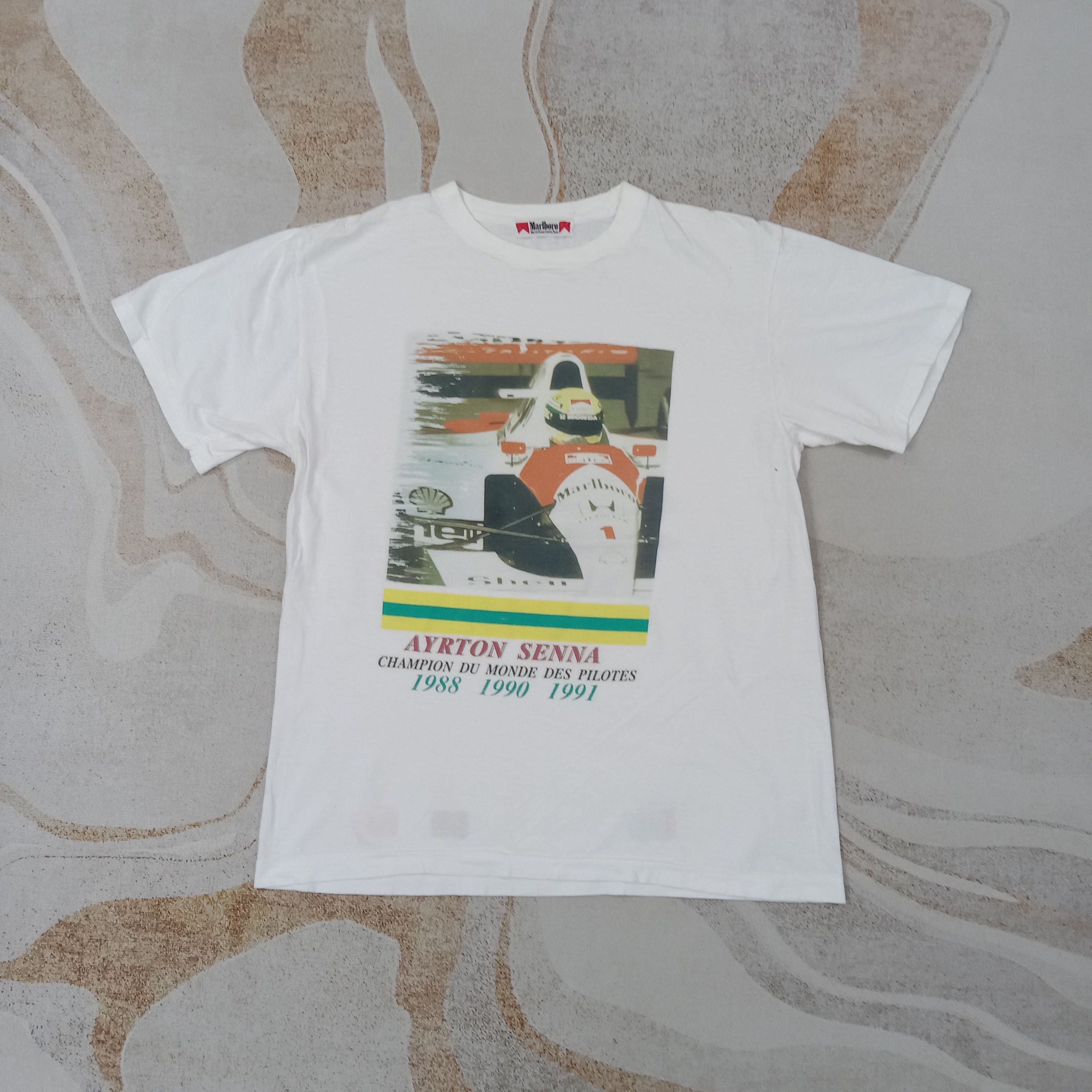 Marlboro Marlboro Formula One Aryton Senna Racing Tshirt C259N44 Size US M / EU 48-50 / 2 - 1 Thumbnail