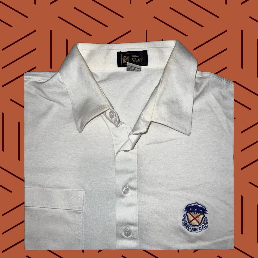 Wilson VINTAGE Wilson Staff Bel Air Country Club Polo Shirt XL Men White Golf Shirt Size US XL / EU 56 / 4 - 1 Thumbnail