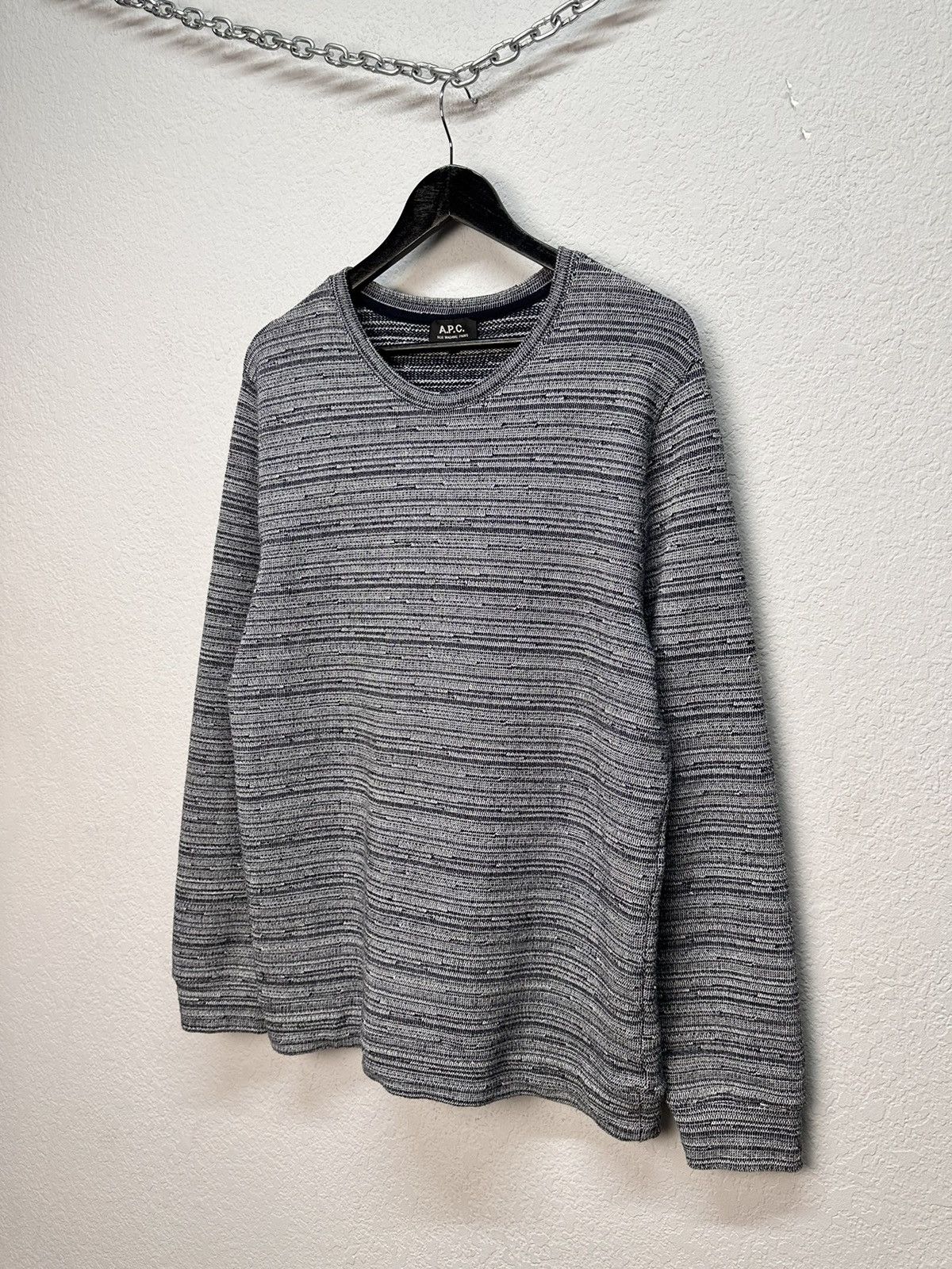 A.P.C. Vintage Avantgarde Sweater Y2K Japan Van Noten Distressed Size US XL / EU 56 / 4 - 3 Thumbnail
