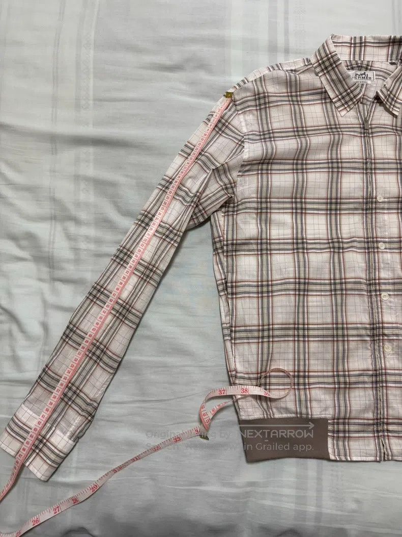Hermes Hermes Jacket shirt, sun-protective clothing, plaid patter Size US XXS / EU 40 - 6 Thumbnail