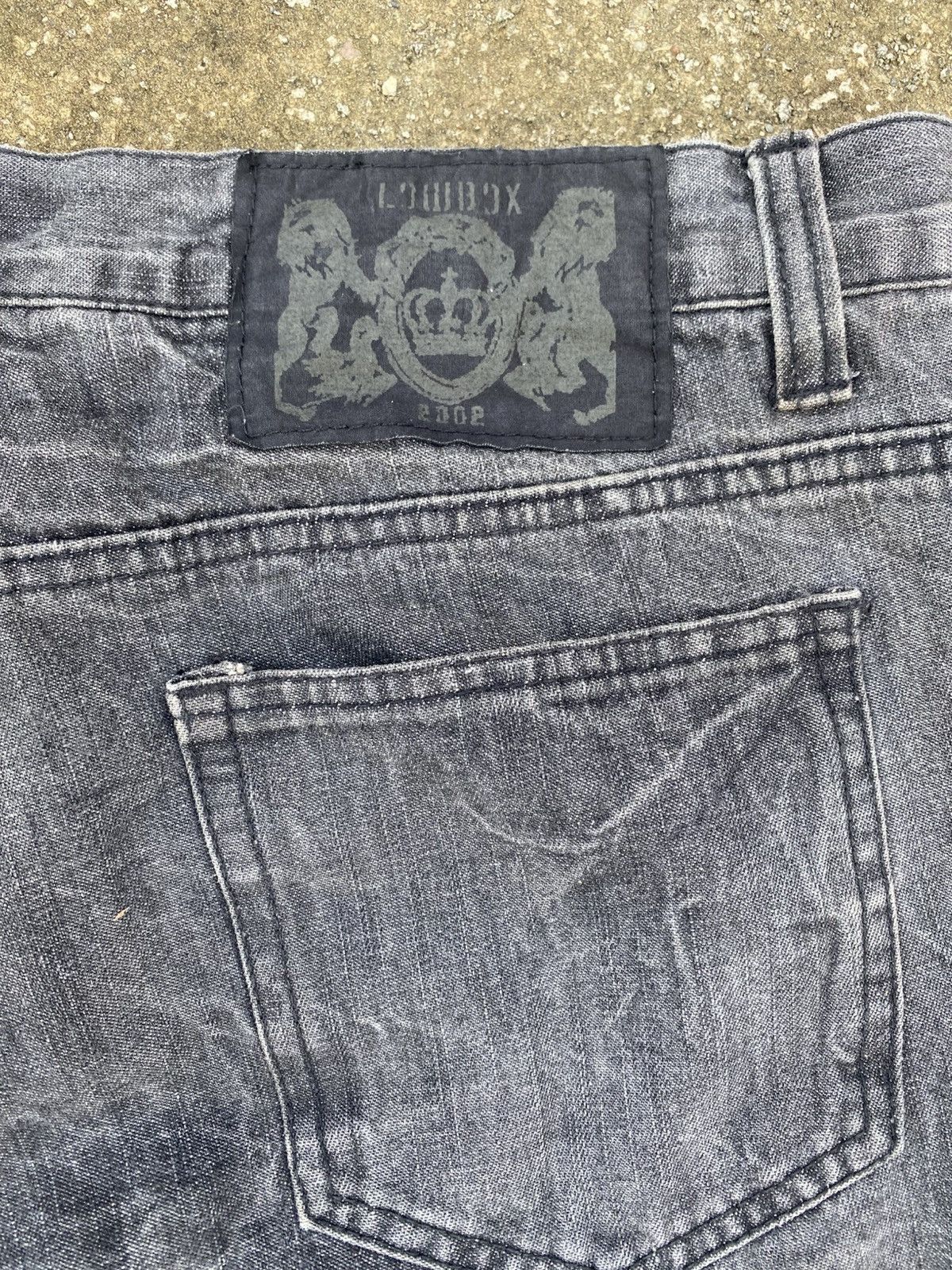 LOWBOX LOWBOX Washed Black Bootcut Jeans Size US 32 / EU 48 - 9 Thumbnail