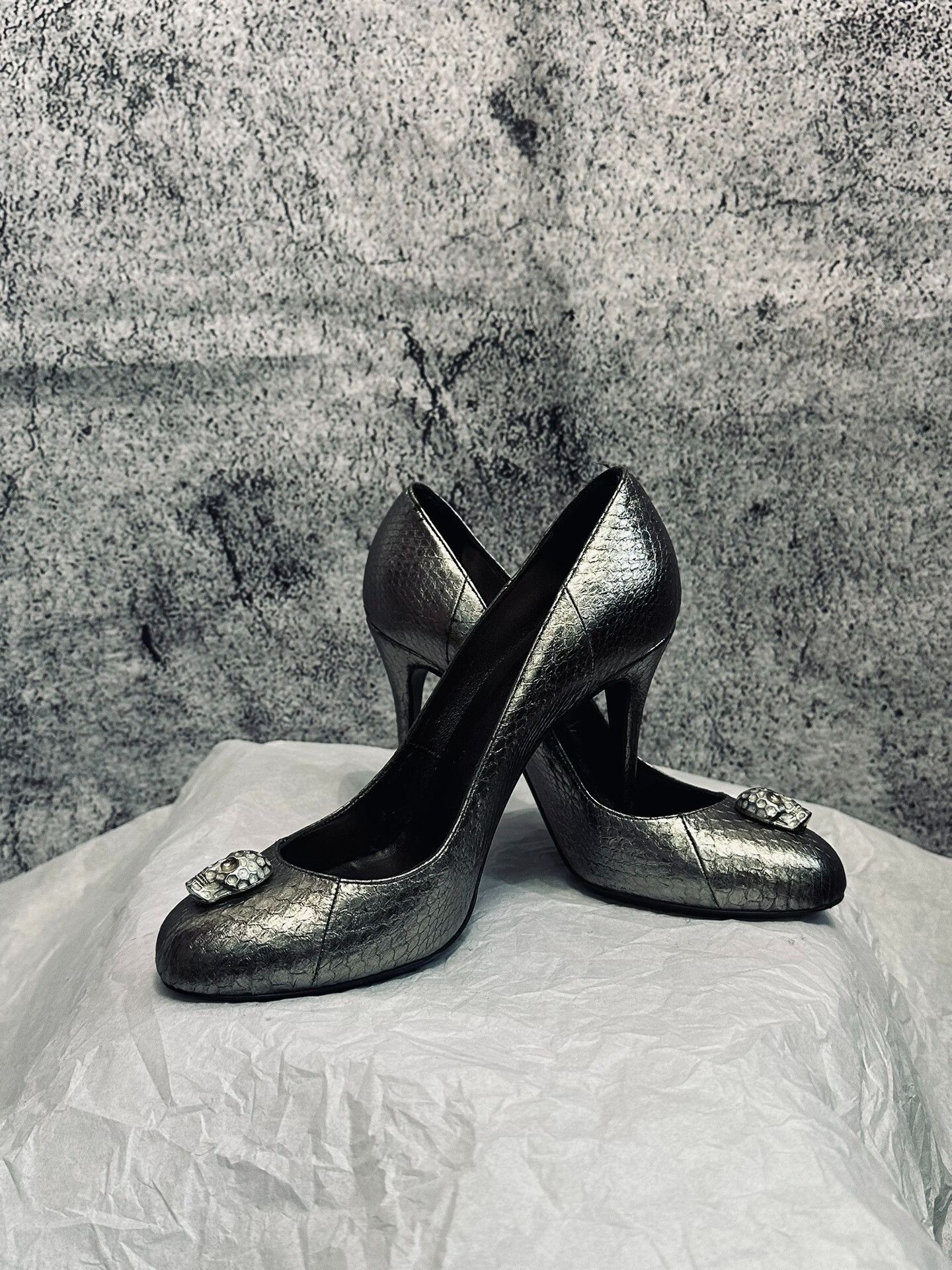 Philipp Plein Alexander McQueen Skull High Heel Shoes Size US 6 / IT 36 - 1 Thumbnail