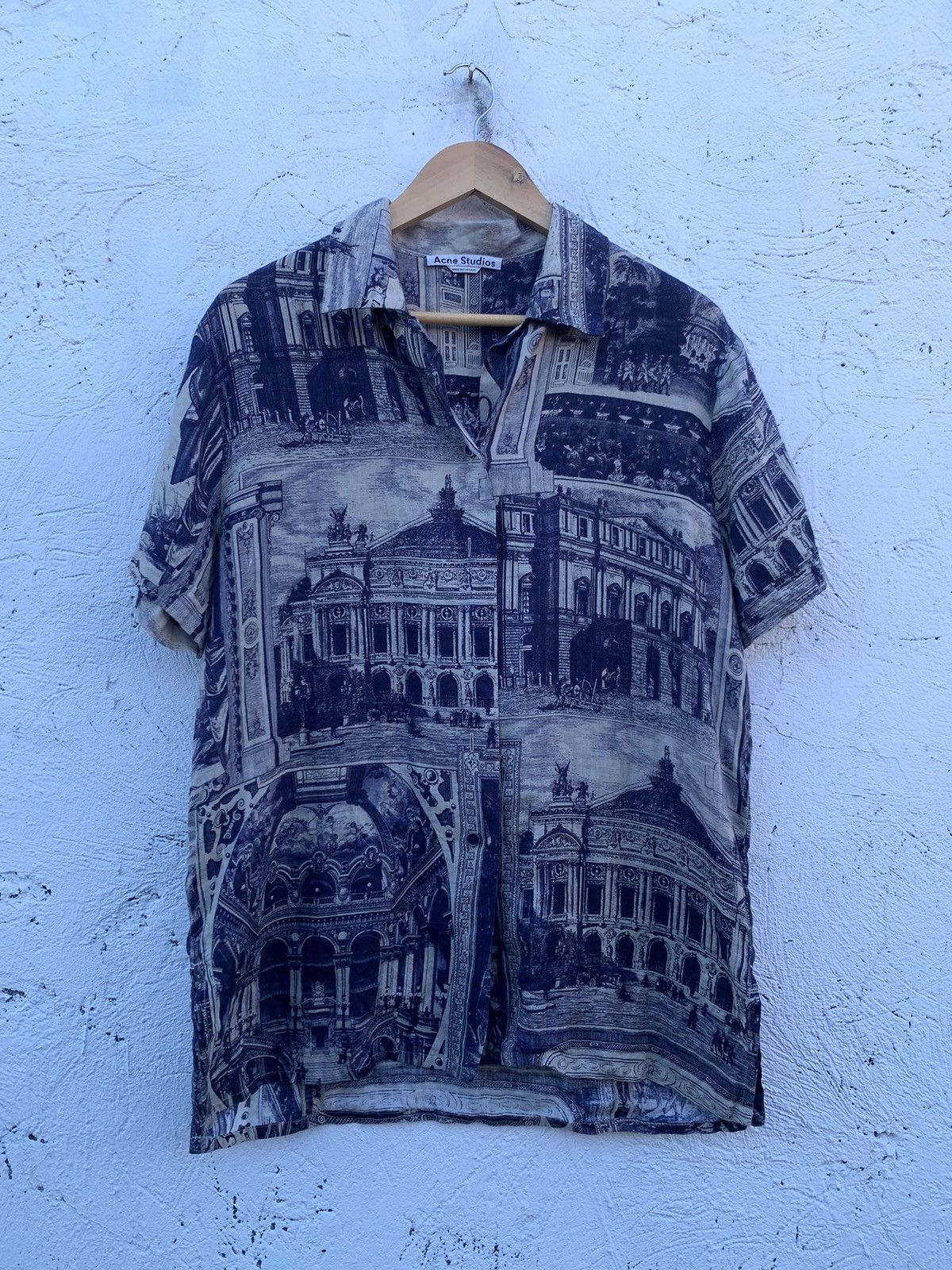 Acne Studios Rellah Theatre Print Blouson Shirt | Grailed