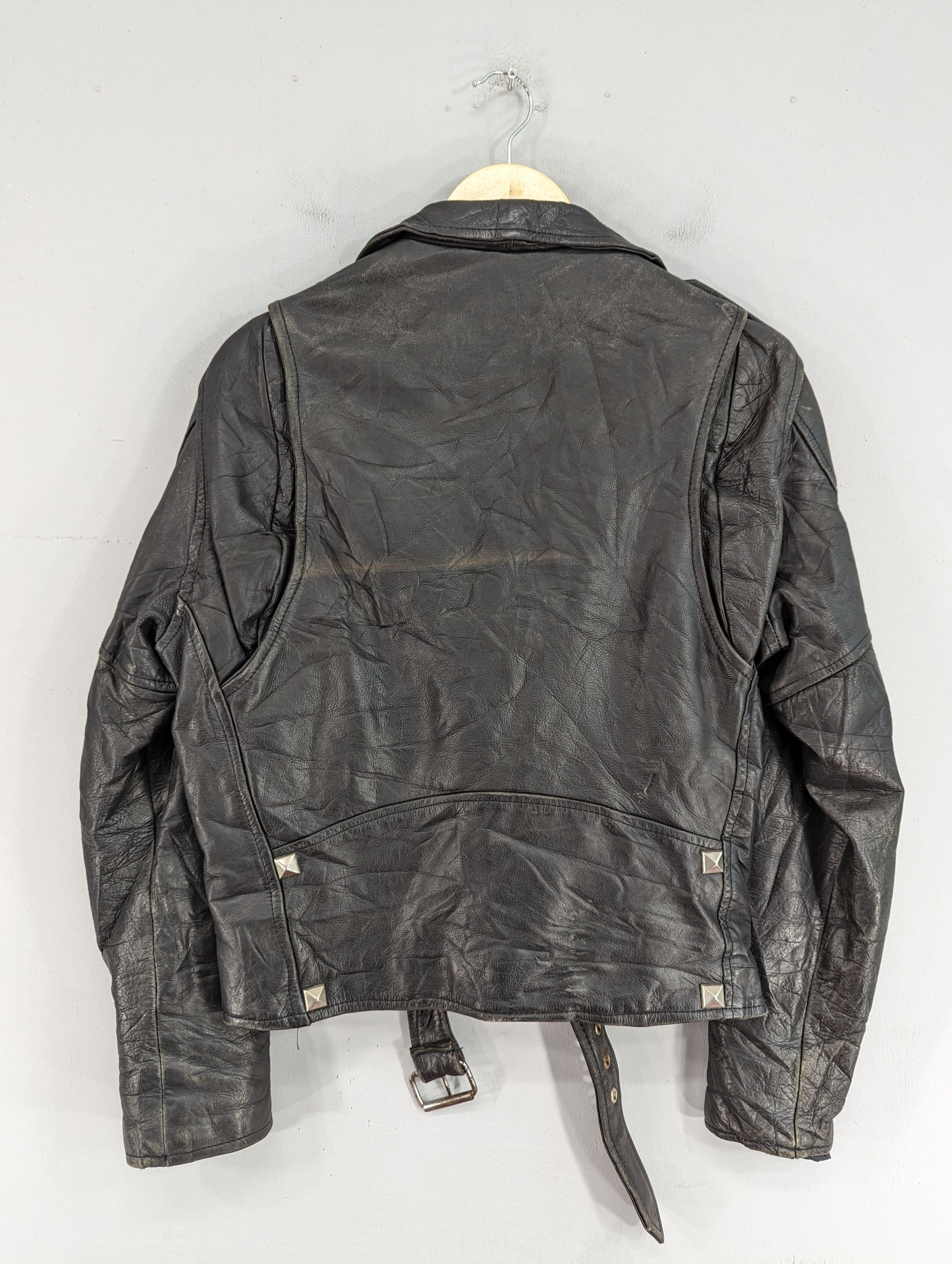 Vintage Vintage 80s Unbrand Double Collar Punk Style Leather Jacket Size US S / EU 44-46 / 1 - 19 Thumbnail