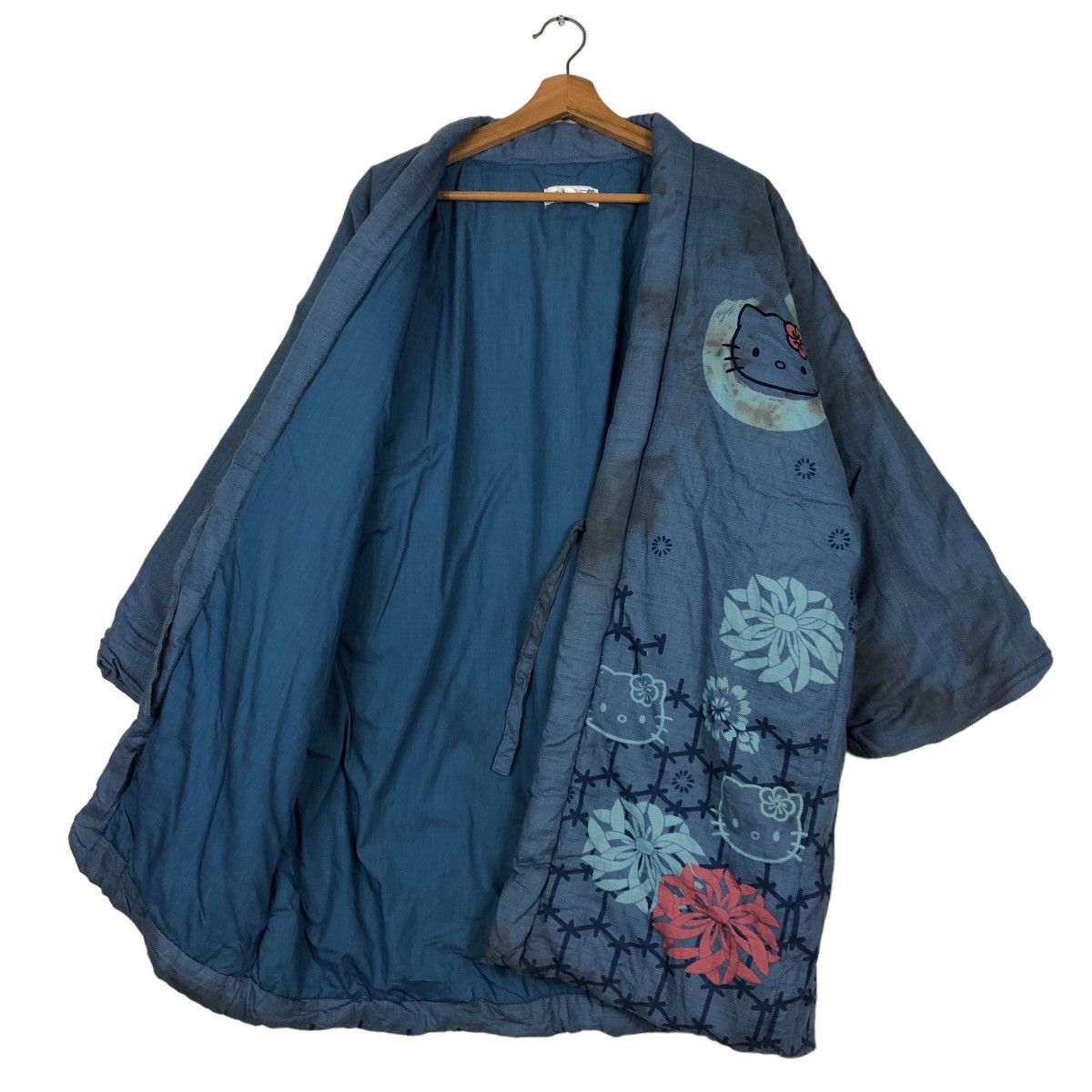 Cartoon Network 🔥Vintage Long Kimono Traditional Japanese Hello Kitty Big Size US L / EU 52-54 / 3 - 11 Thumbnail