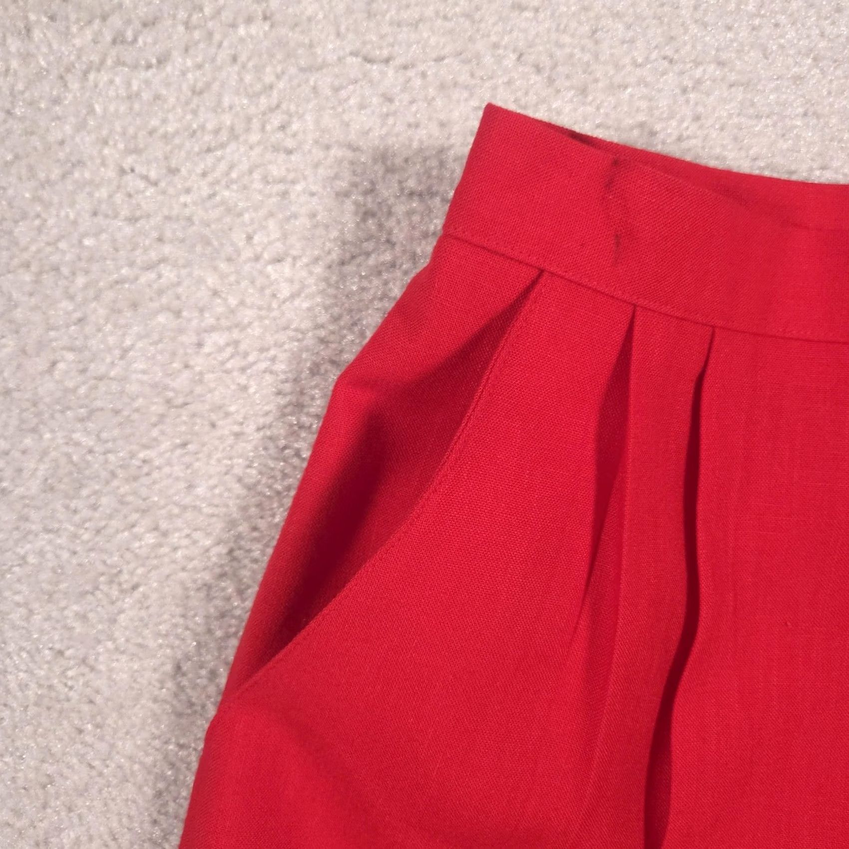 Vintage VINTAGE Southern Lady Shorts Womens 11/12 Red Pleated Bermuda Made USA 90s Size 32" / US 10 / IT 46 - 5 Thumbnail