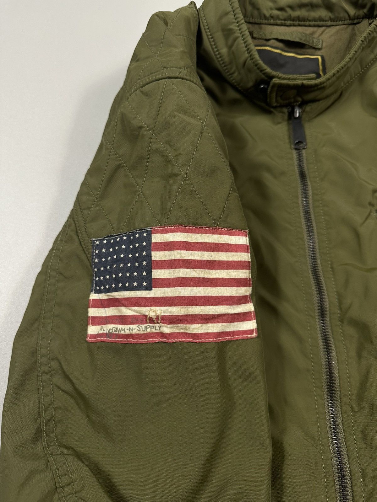 Denim & Supply Ralph Lauren Ralph Lauren Motorcycle Military USA Flag Patch Jacket Size US XL / EU 56 / 4 - 4 Thumbnail