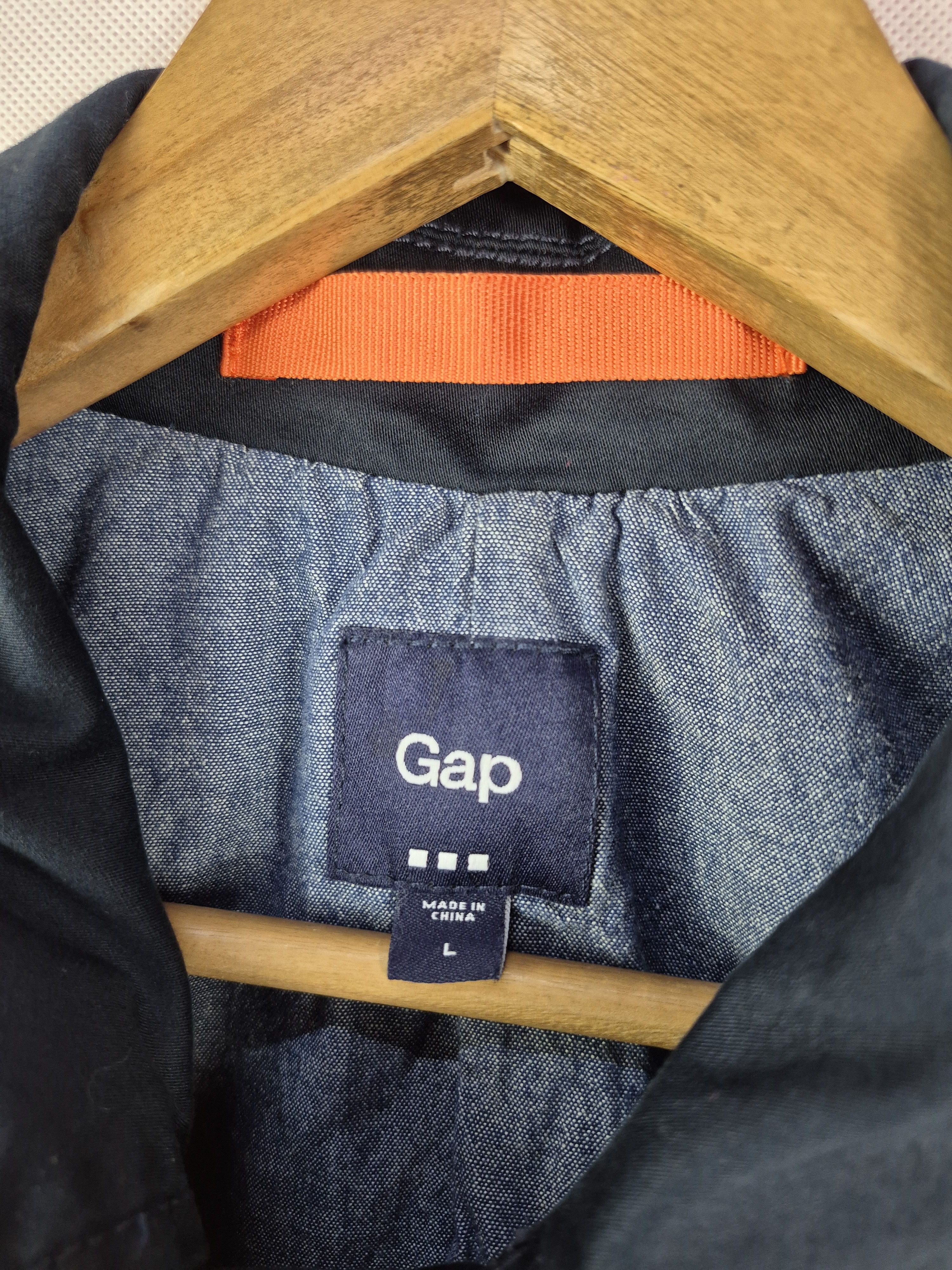 Gap 🔥 GAP True Navy Spring Waxed Parka Jacket Size US L / EU 52-54 / 3 - 9 Thumbnail