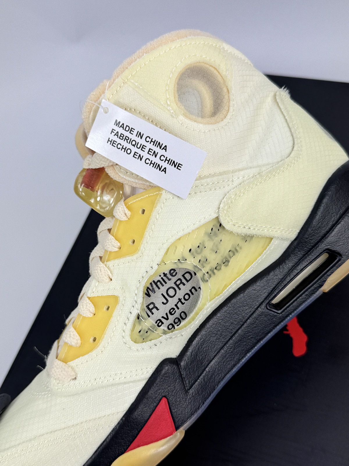Nike × Off-White JORDAN 5 RETRO X OFF-WHITE SAIL SNEAKERS Size US 9.5 / EU 42-43 - 6 Thumbnail