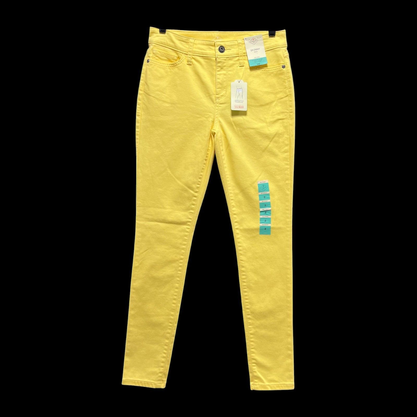 Other St.John's Bay - Women's Mid-Rise Skinny Jeans - Fitted Throu Size 26" / US 2 / IT 38 - 1 Thumbnail