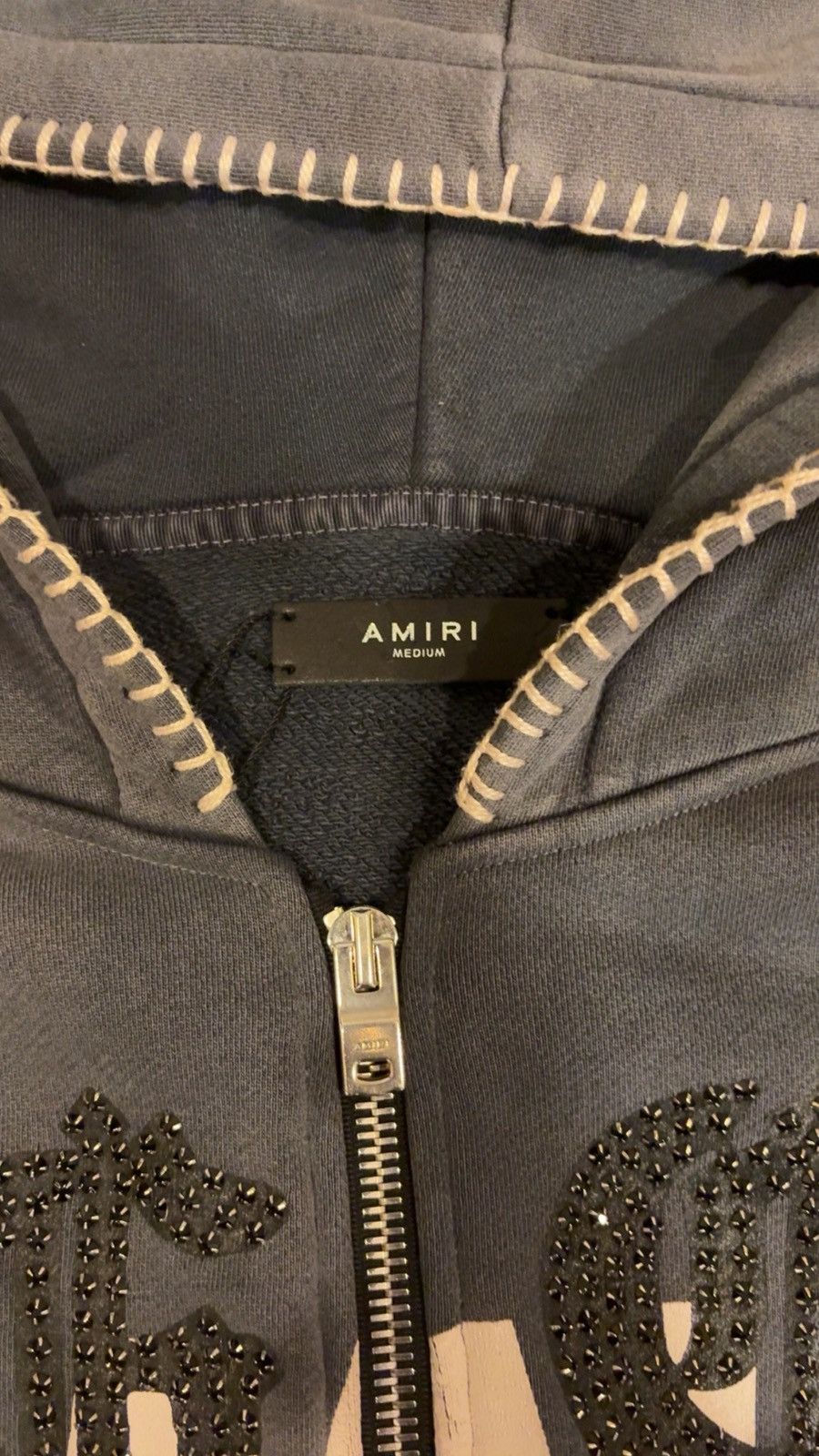 Amiri Amiri x TGCW Swarovski Crystal Flame Zip up Hoodie Size US M / EU 48-50 / 2 - 13 Thumbnail