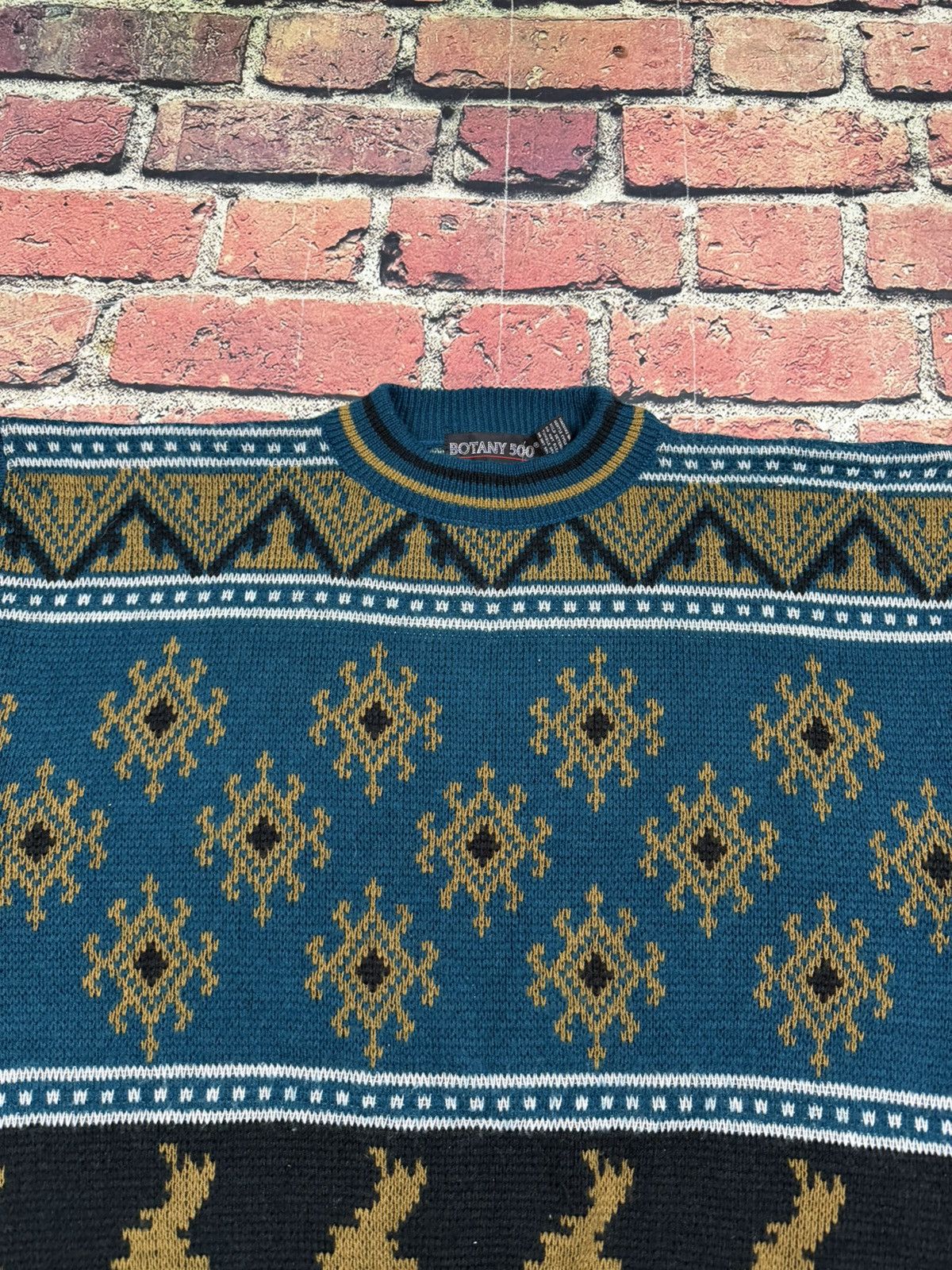 Botany 500 Vintage Botany 500 Pullover Sweater Knit Geometric 80s 90s Size US L / EU 52-54 / 3 - 6 Thumbnail