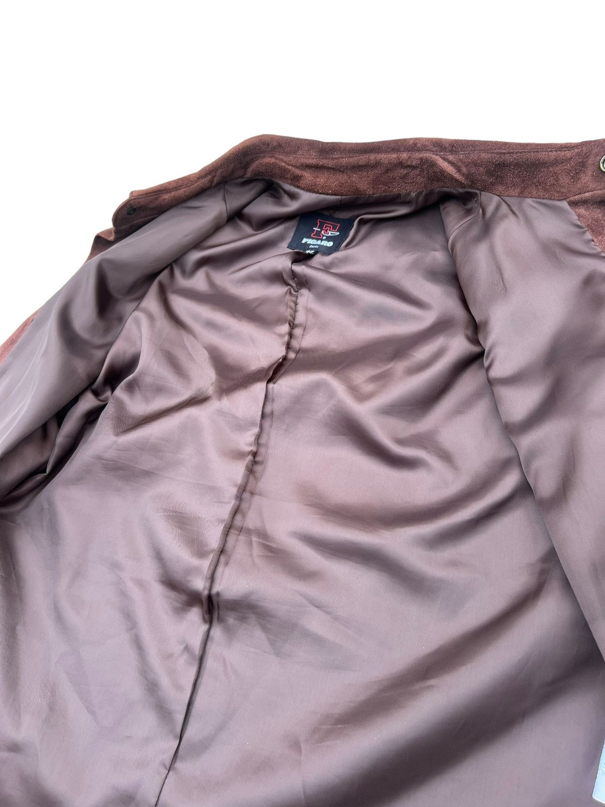 Leather Vintage FIGARO Paris Brown Sheepskin Suede Leather Shirt Size US M / EU 48-50 / 2 - 12 Thumbnail