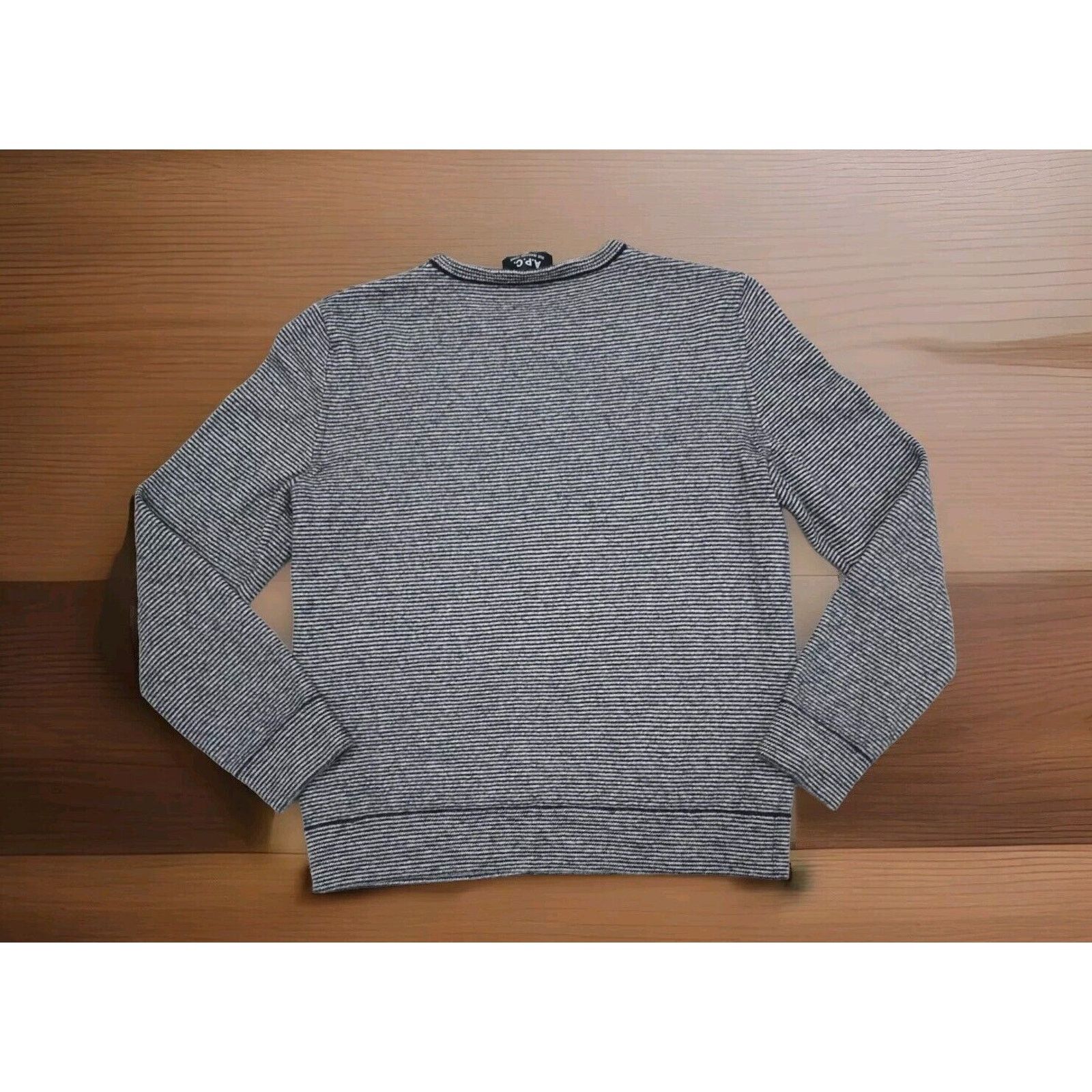 A.P.C. A.P.C. Women's Rue Madame Paris Striped Merino Wool Sweater Size L / US 10 / IT 46 - 2 Thumbnail