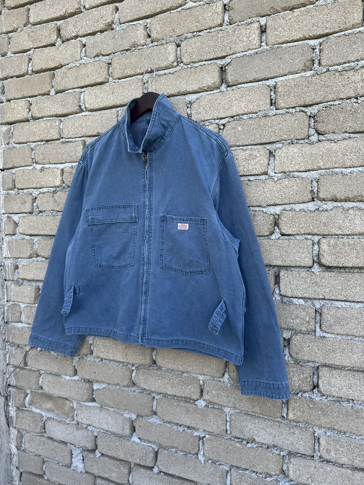 Japanese Brand Vintage Bartack Natural Denim Zipper Jacket Workwear Style Size US M / EU 48-50 / 2 - 4 Thumbnail