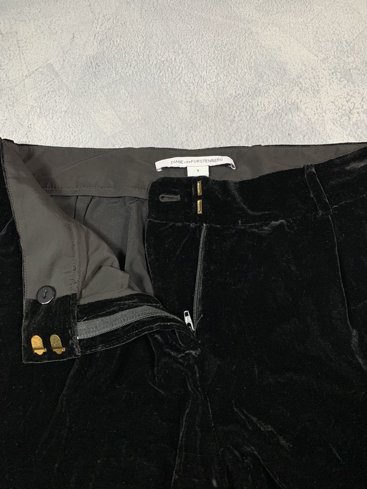 Vintage Vintage Y2K Diane Von Fustenberg velour trousers size 30 Size 30" / US 8 / IT 44 - 4 Thumbnail