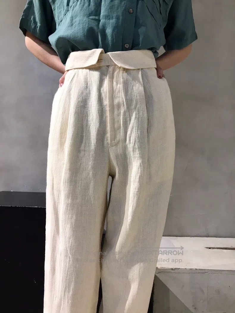 Issey Miyake Issey Miyake size:7 Calligraphy Brush Logo Tapered Plaid O Size 22" - 1 Thumbnail