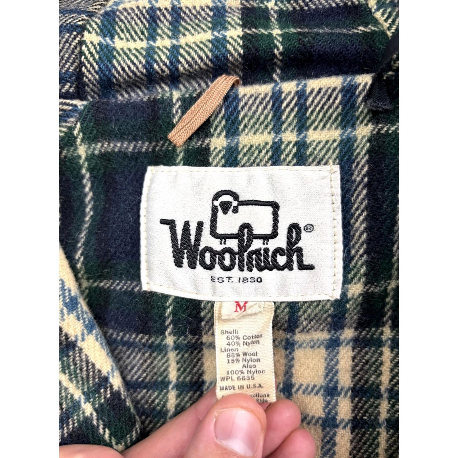 Vintage VINTAGE Woolrich Jacket Mens Medium Tan Hooded Wool Lined Parka Made USA 80s Size US M / EU 48-50 / 2 - 3 Thumbnail