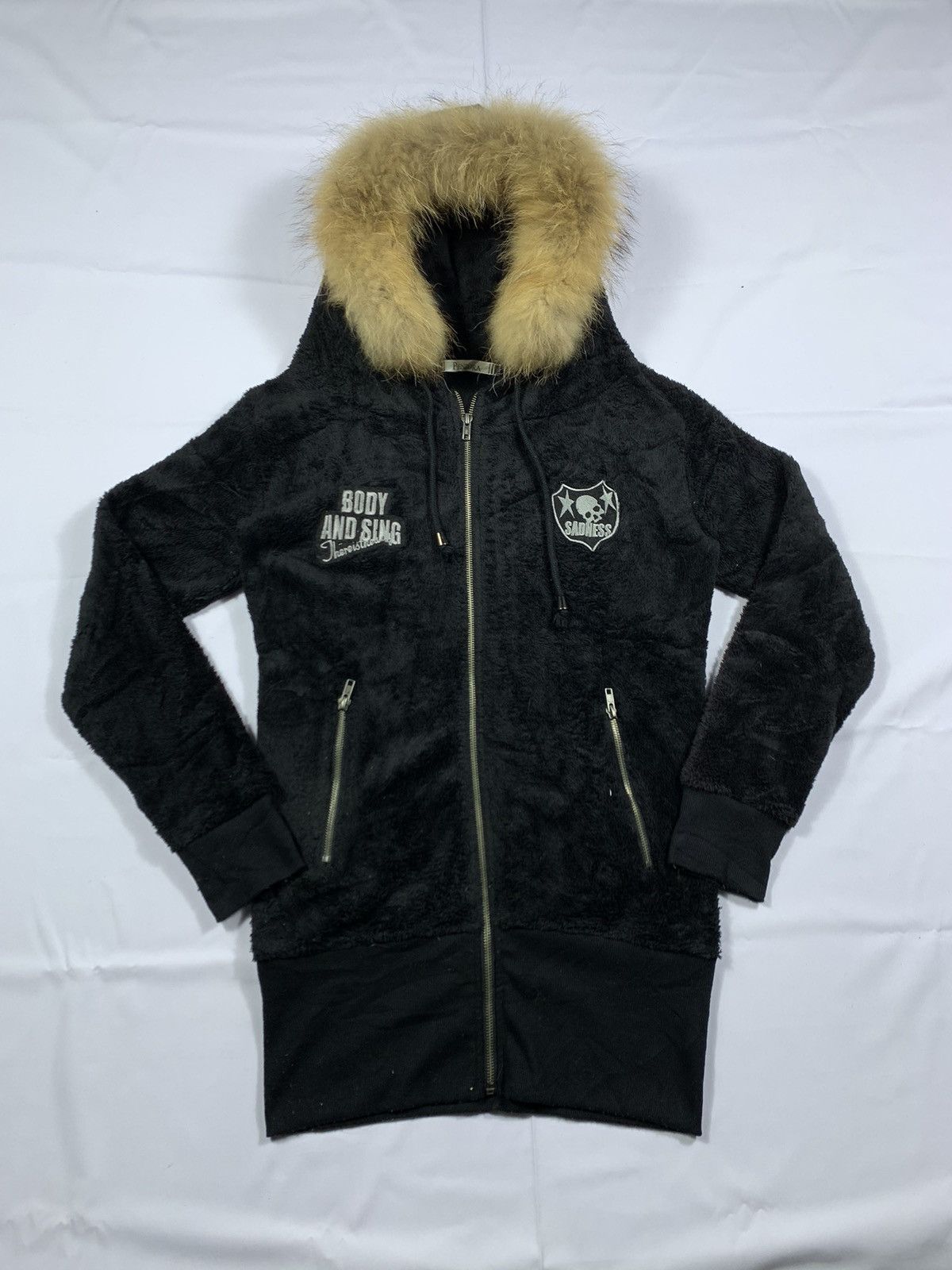 If Six Was Nine × Japanese Brand × Le Grande Bleu (L.G.B.) CRAZY FAUX FUR ZIPPER HOODIE SKULL LGB STYLE Size US M / EU 48-50 / 2 - 1 Thumbnail
