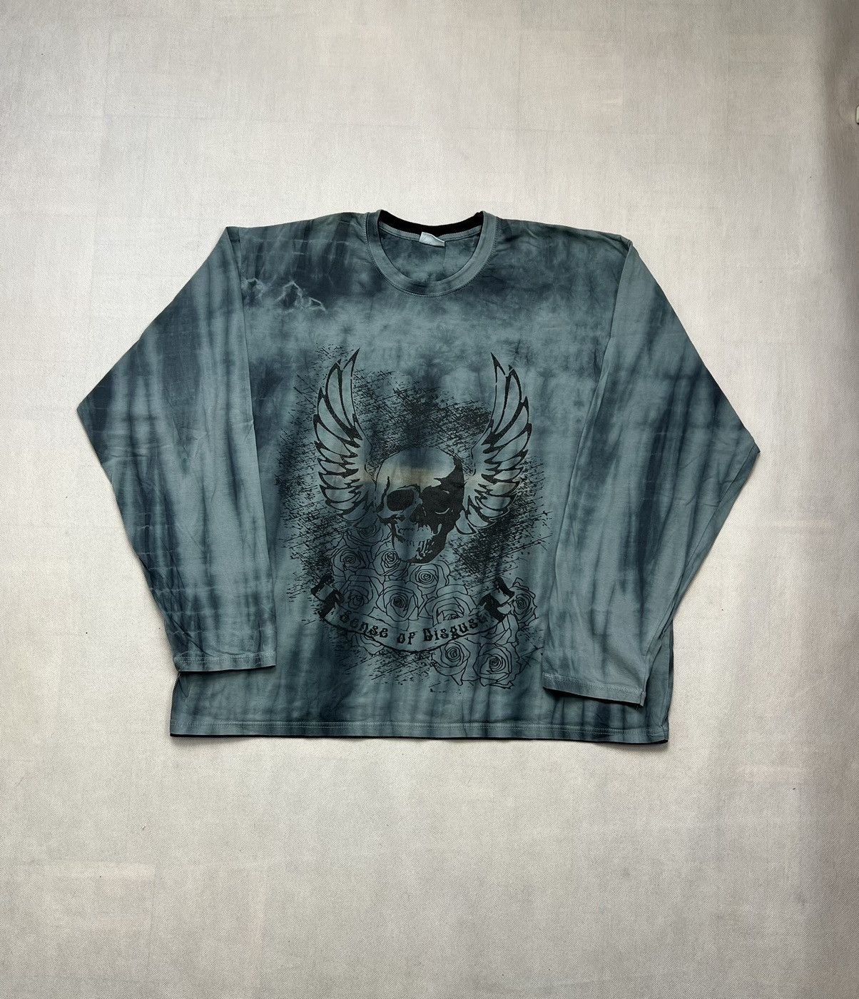 Affliction × Japanese Brand × Vintage Baggy Longsleeve Affliction Sense Of Disguse Skull Vintage Size US XXL / EU 58 / 5 - 1 Thumbnail
