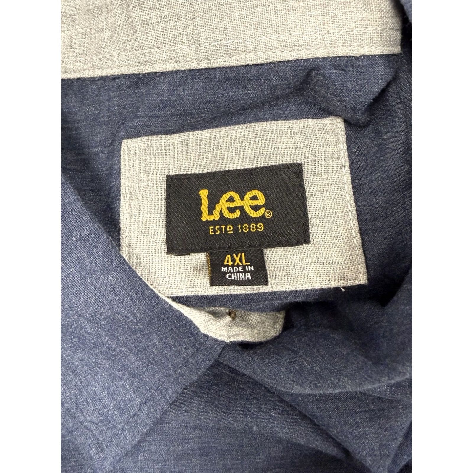 Lee Lee Button-Up Shirt Men's 4XL Blue Outdoor Workwear Casual Vintage Size US XXL / EU 58 / 5 - 8 Thumbnail