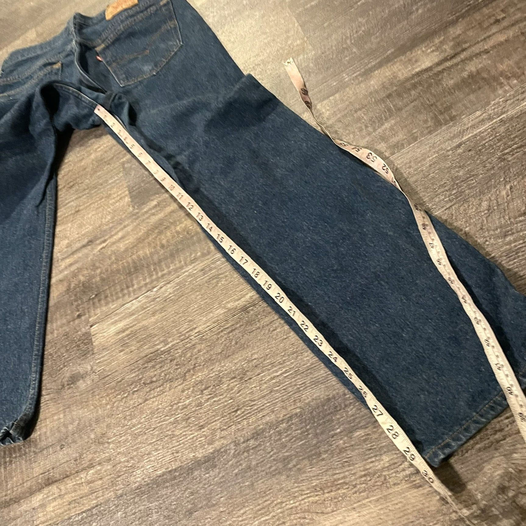 Levi's VINTAGE Levi’s 501 Jeans Mens Denim Dark Wash 32 x 30 USA 1990s Straight Size US 32 / EU 48 - 7 Thumbnail