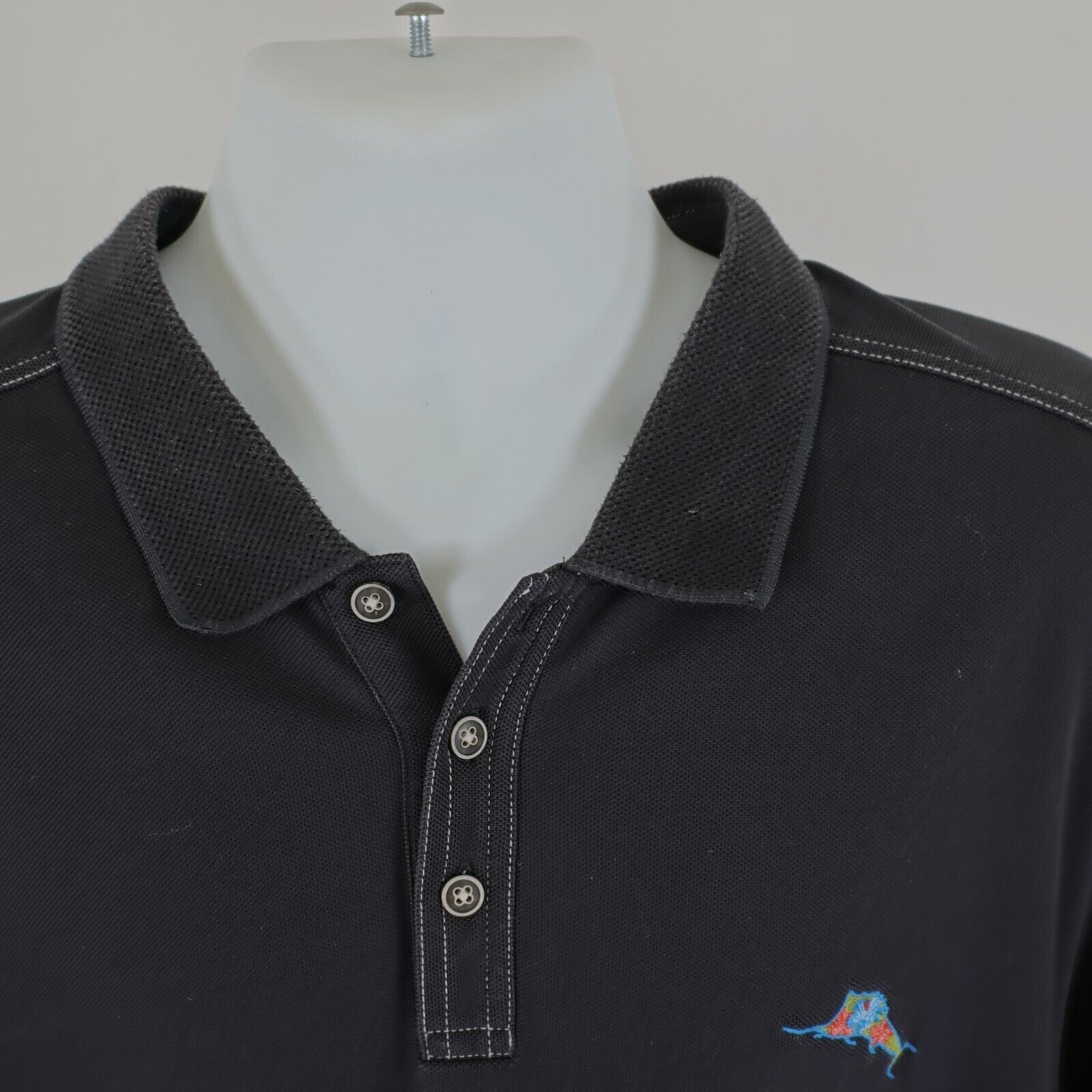 Tommy Bahama Tommy Bahama Islandzone Supima Cotton Long Sleeve Polo Shirt Size US XXL / EU 58 / 5 - 4 Thumbnail