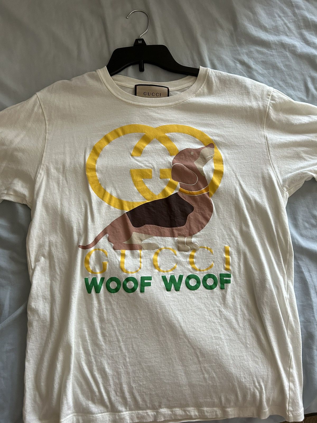 Image of Gucci Dog Shirt in Beige, Men's (Size XS)