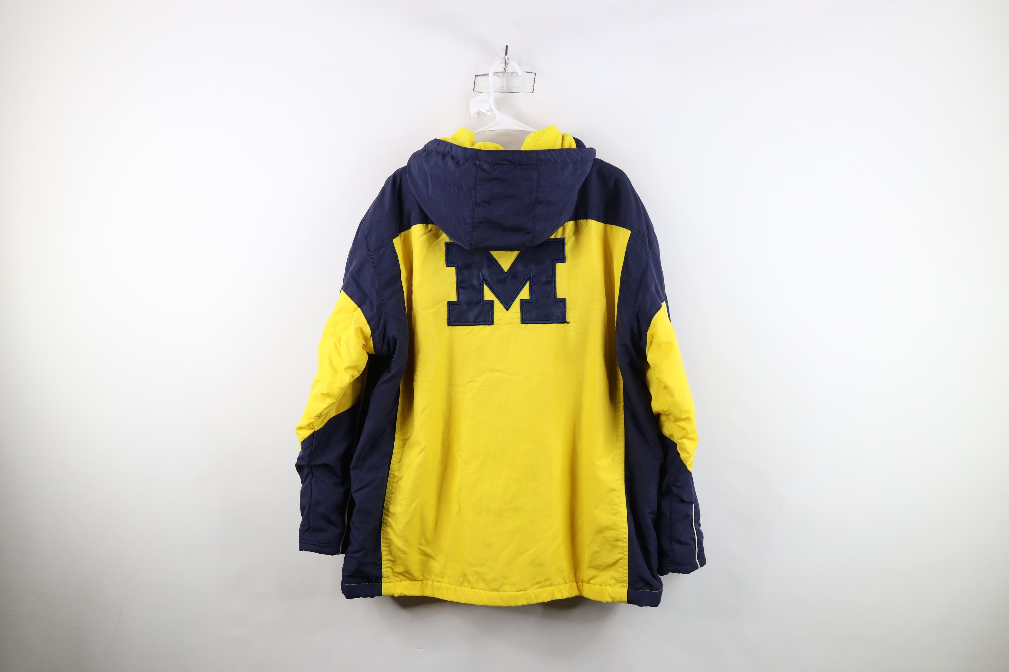 Vintage Vintage Fleece Lined University of Michigan Hooded Jacket Size US L / EU 52-54 / 3 - 12 Thumbnail