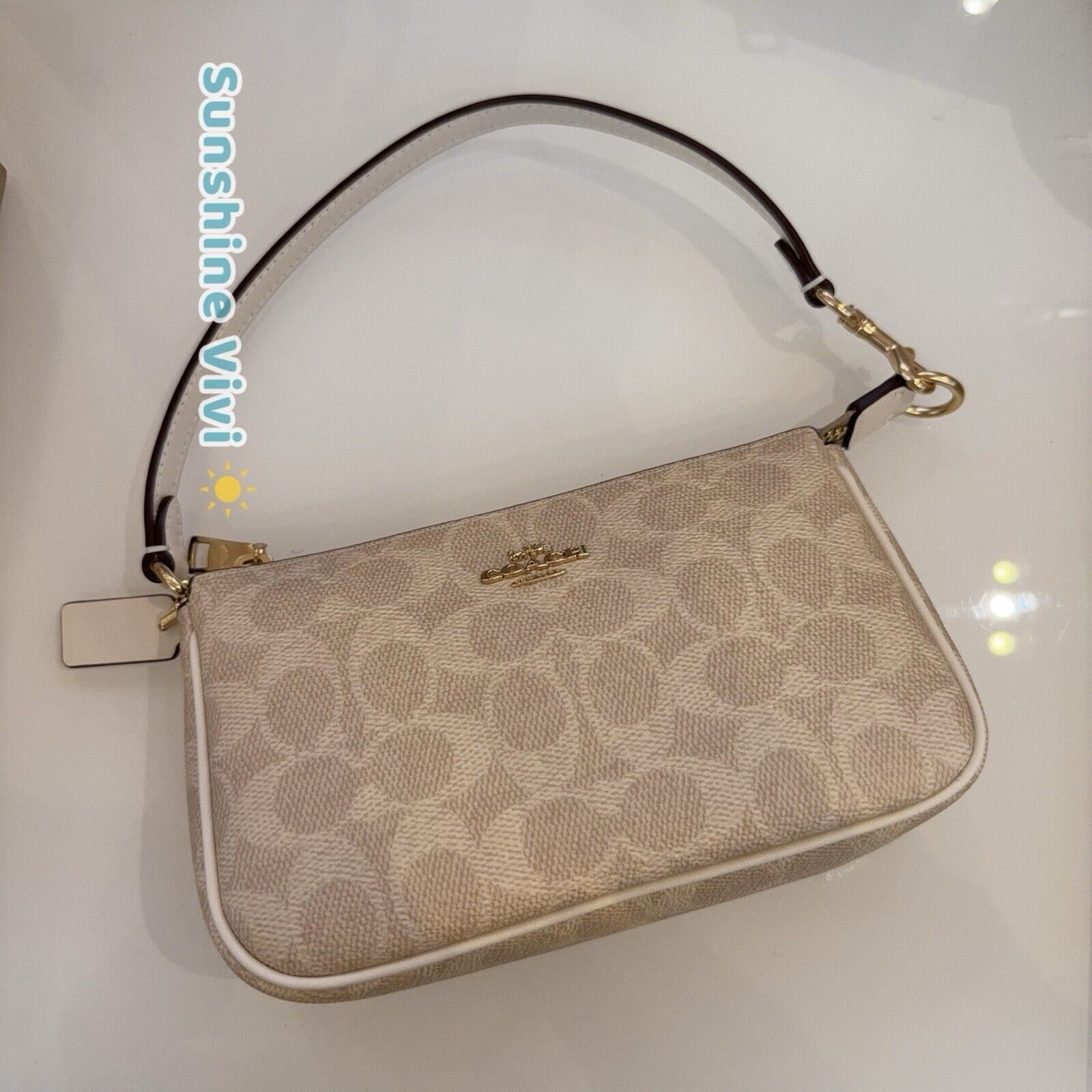 Coach NWT Coach Nolita 19 Signature Canvas CW426 Sand Chalk Size ONE SIZE - 8 Thumbnail