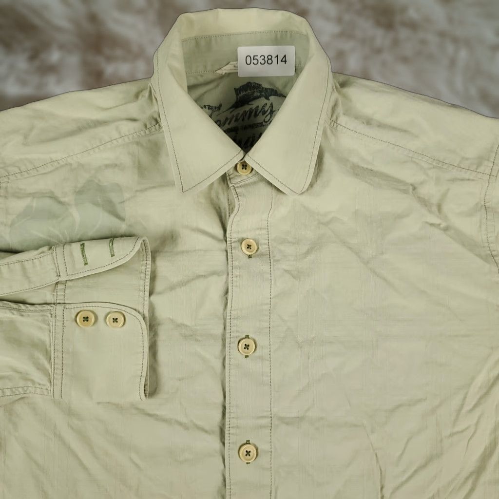 Tommy Bahama Tommy Bahama Shirt Mens Size Medium Green Cotton Button Up Long Sleeve Size US M / EU 48-50 / 2 - 1 Thumbnail