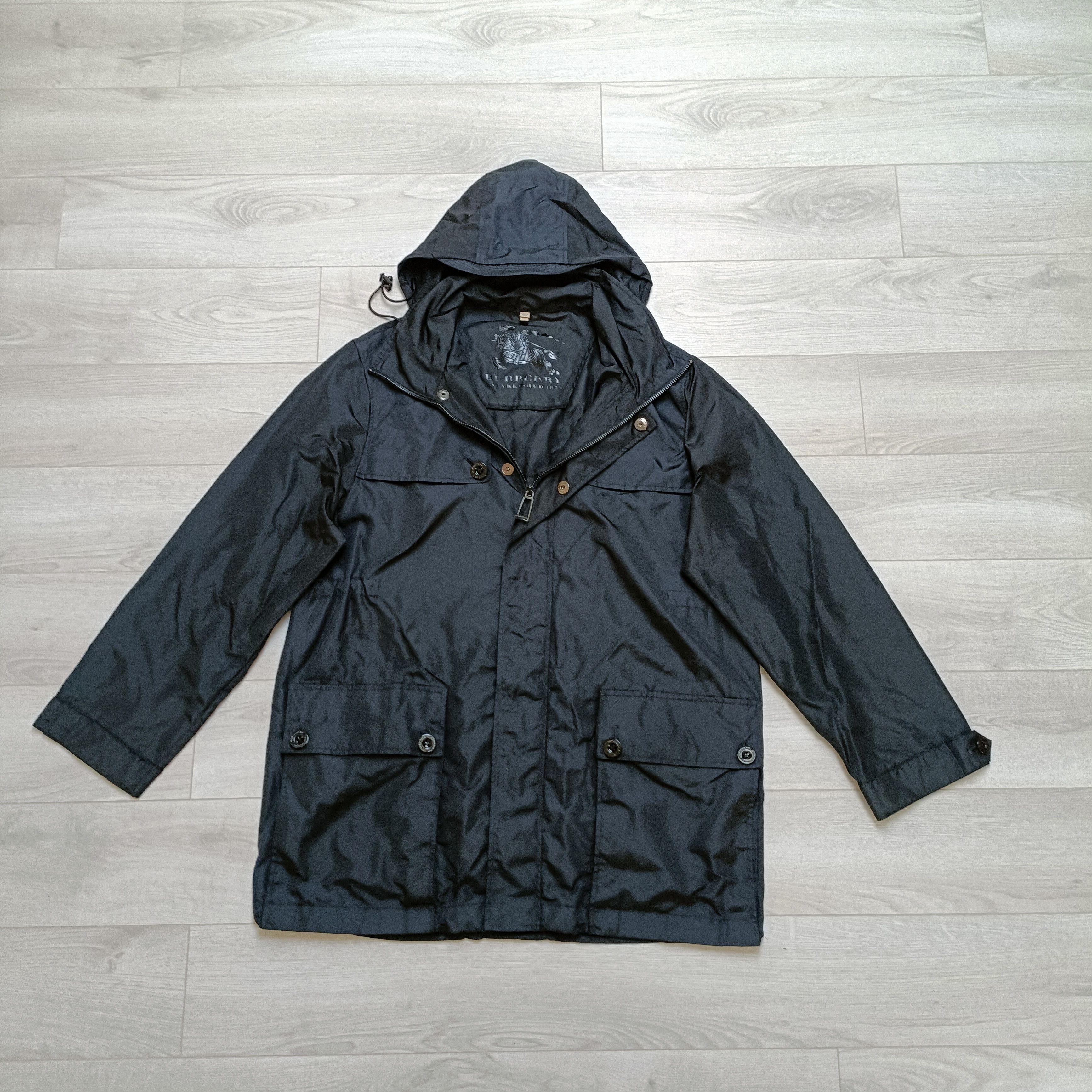 Burberry Men's Black Full Zip Hooded Coat ! Size US XL / EU 56 / 4 - 1 Thumbnail