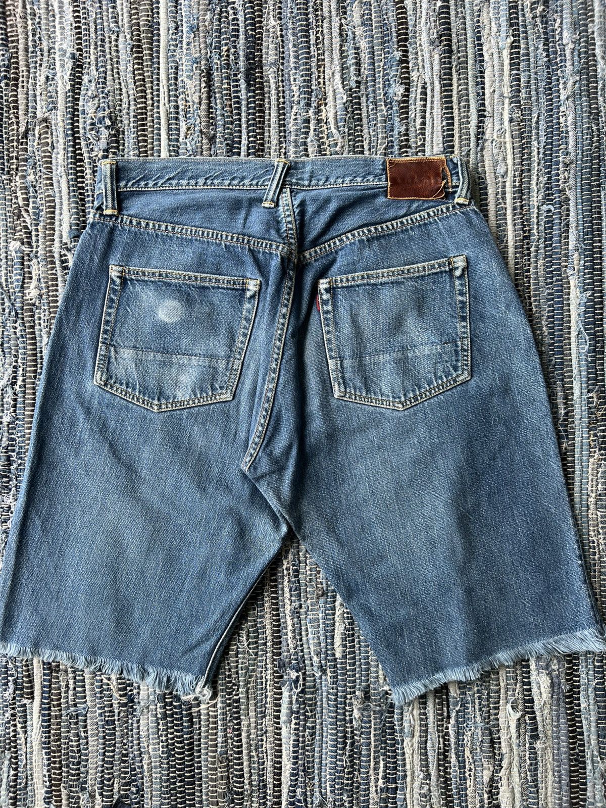 Evisu Vintage Evisu No 1 Raw Hem Beauty Faded Selvaged Jorts Denim Size US 32 / EU 48 - 1 Thumbnail