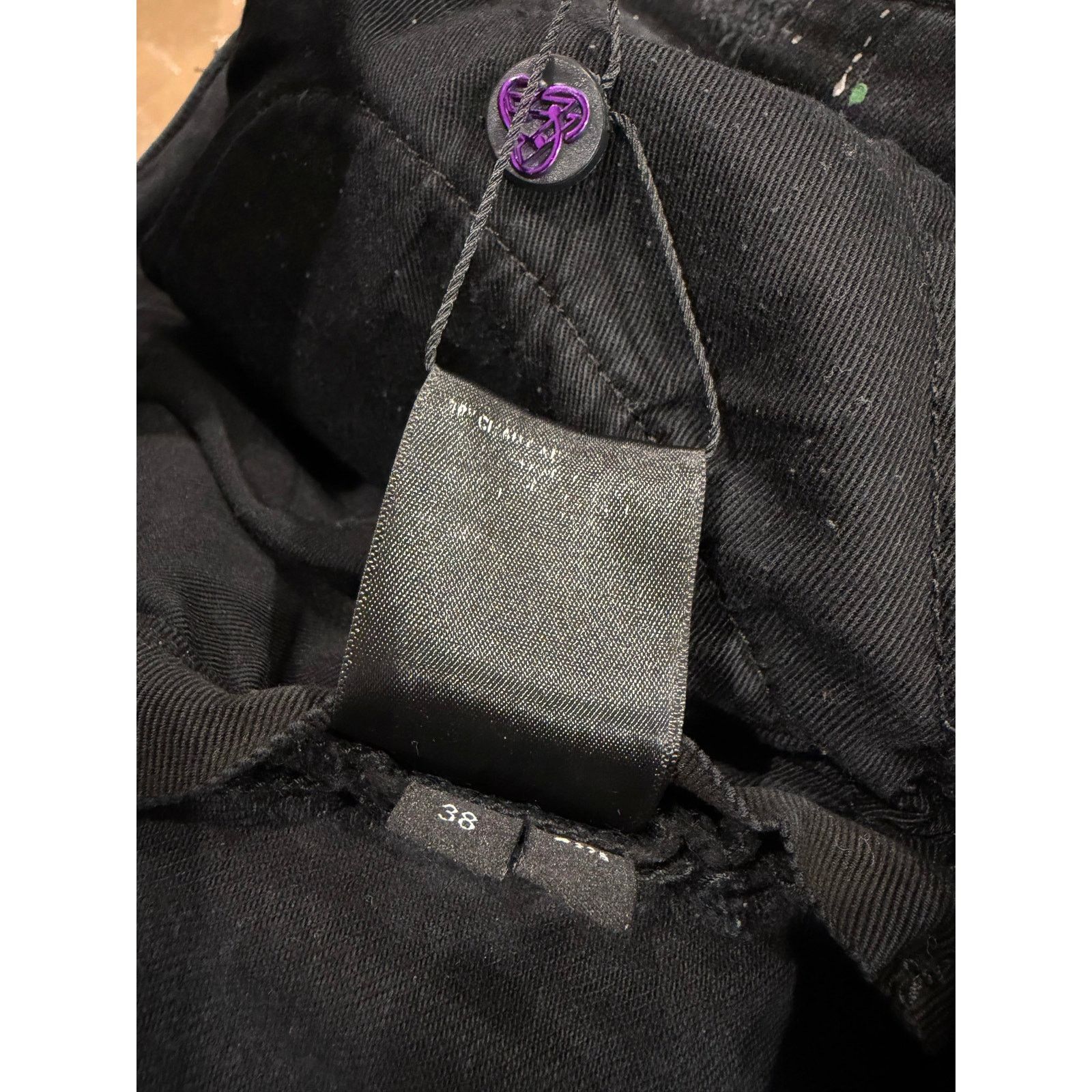 Amiri Amiri Swan Patch Black Wash Jeans Size US 38 / EU 54 - 3 Thumbnail