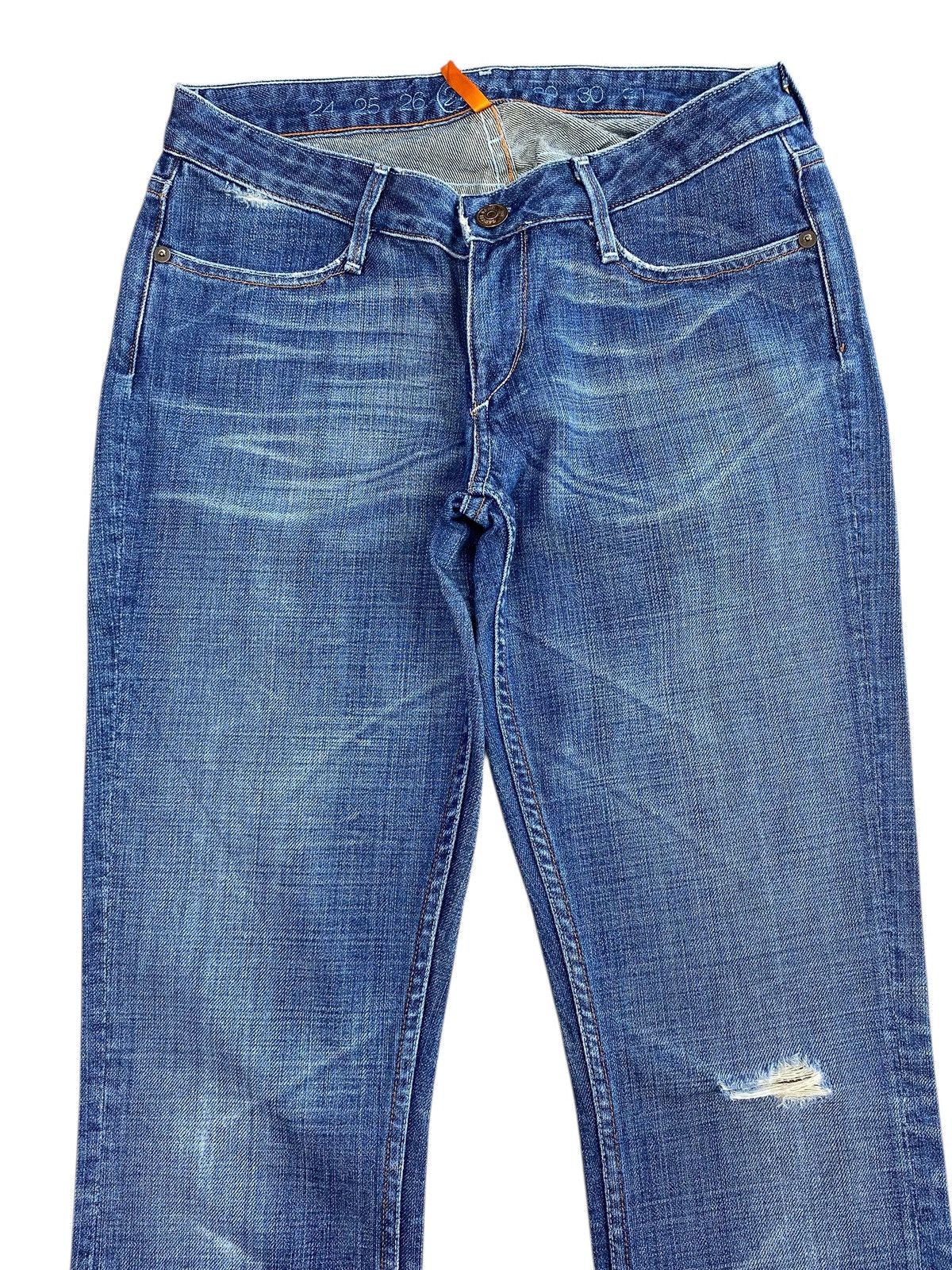 Japanese Brand Japanese Brand Dark Wash Ripped Style Flare Jeans Size US 28 / EU 44 - 2 Thumbnail