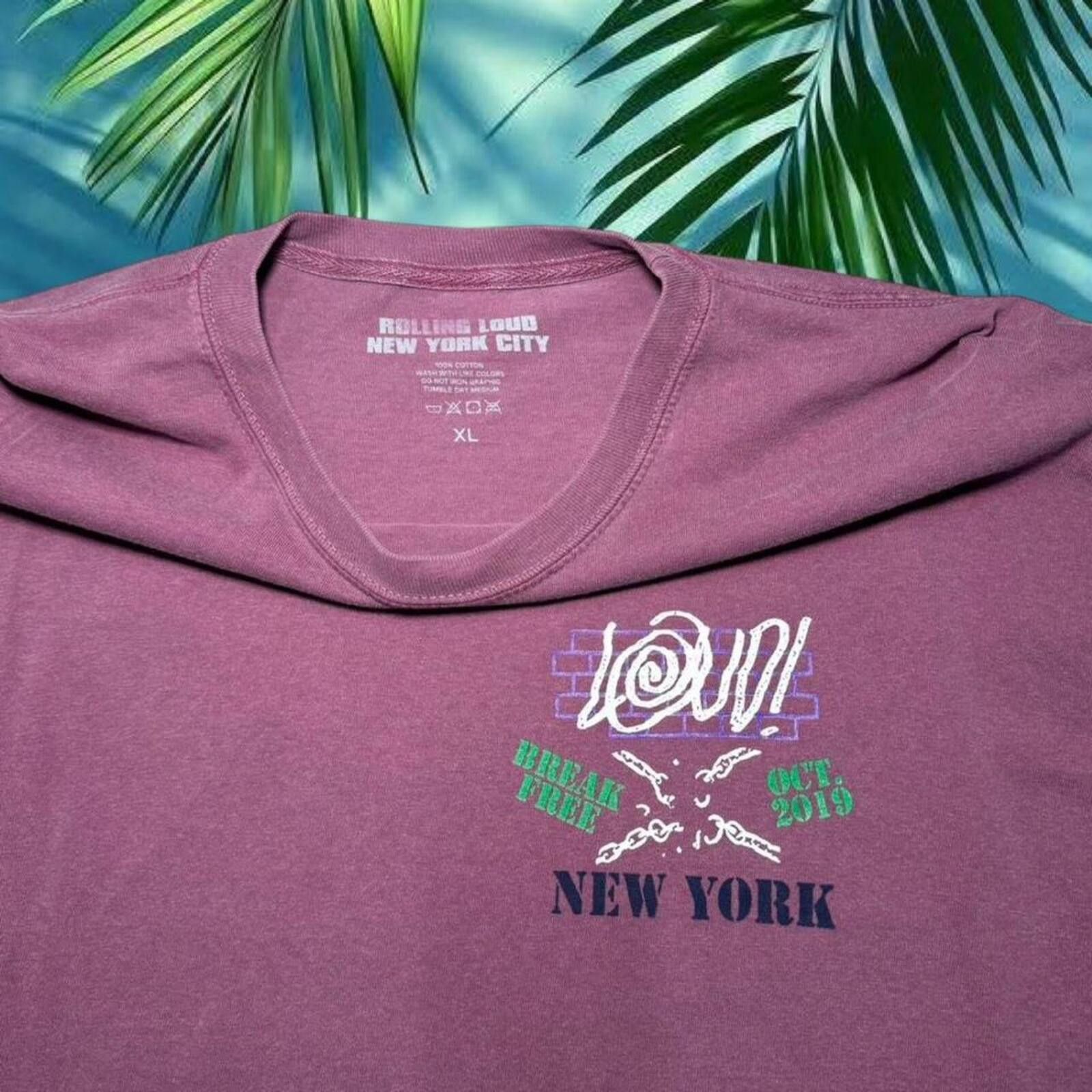 Other Rolling Loud 2019 Hip Hop Rap tee Wu Tang Meek Mill Lil Uzi Size US XL / EU 56 / 4 - 5 Thumbnail