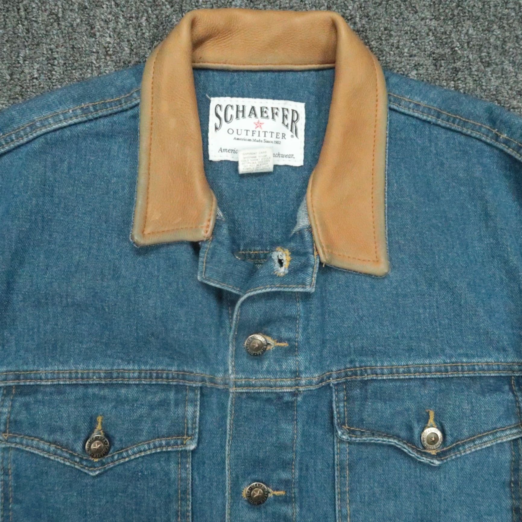 Vintage Schaefer Outfitter Jacket Mens Medium Blue Denim Legend Western Button 581 Size US M / EU 48-50 / 2 - 2 Thumbnail