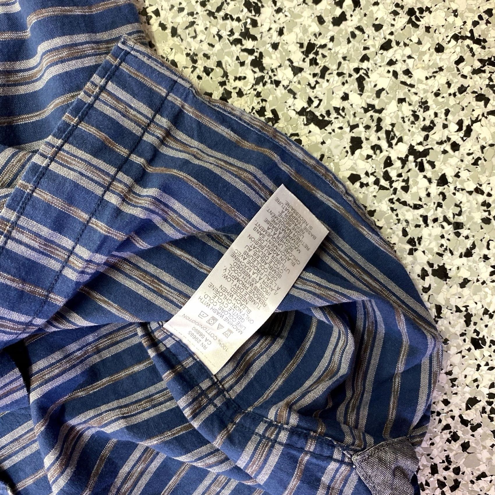 Pendleton Pendleton Thomas Kay Shirt Mens Size M Short Sleeve Button-Up Striped Blue Cotton Regular Fit Knit Casual Size US M / EU 48-50 / 2 - 4 Thumbnail