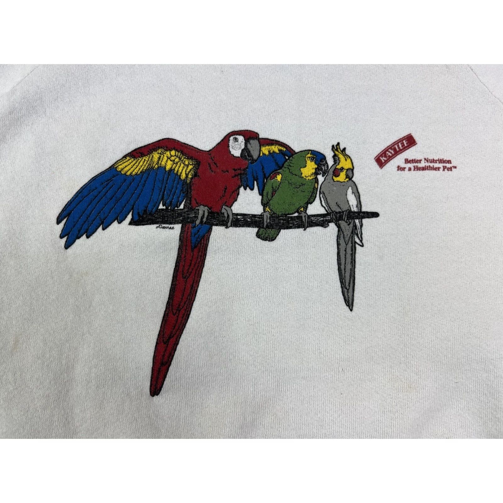 Vintage VINTAGE Parrot Birds Kaytee Nutrition White Sweatshirt XL Unisex Adults Size XL 90s Screen Stars Pullover Birds Theme Smoking? Size US XL / EU 56 / 4 - 4 Thumbnail